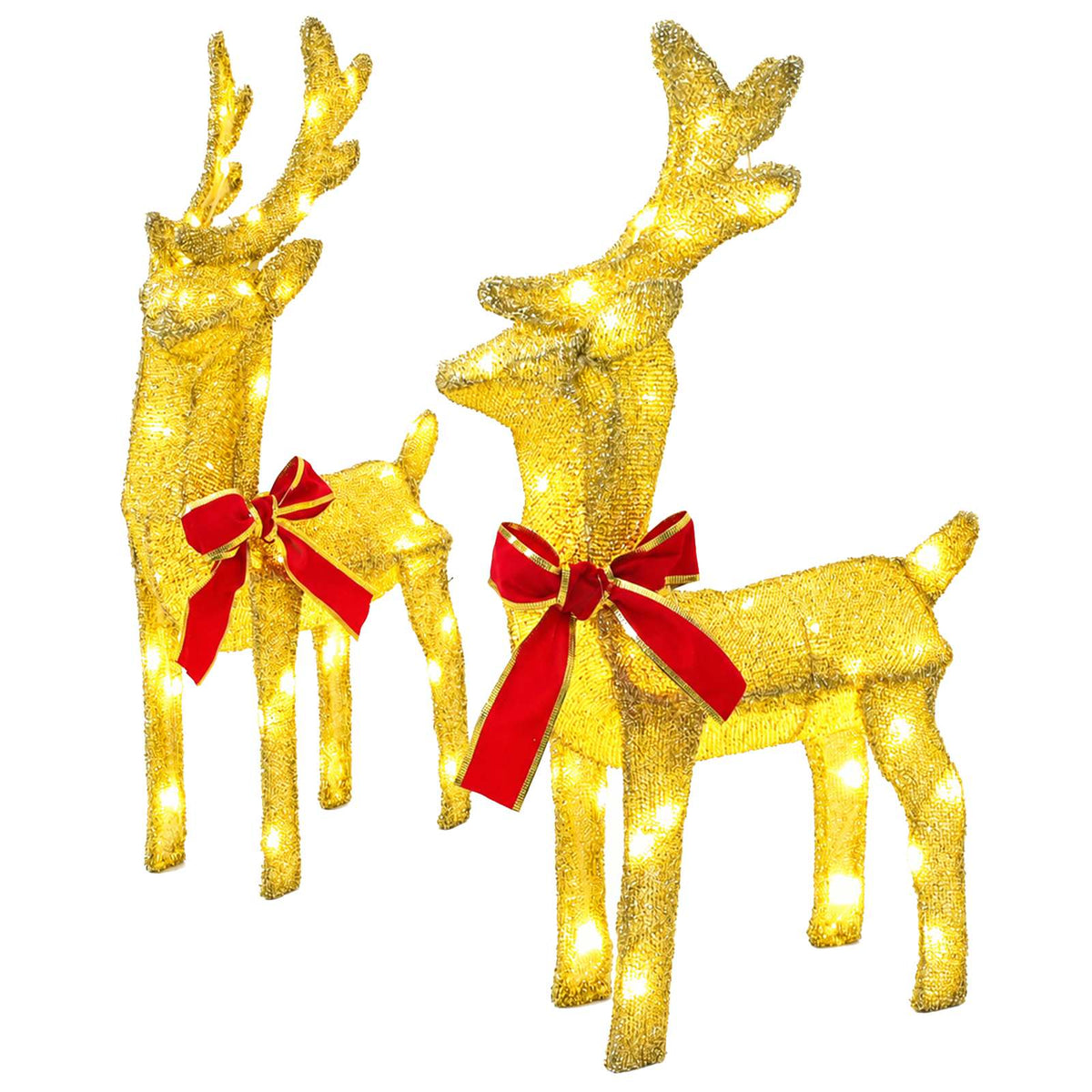 Christmas Reindeer 4 pcs 160 LEDs Warm White