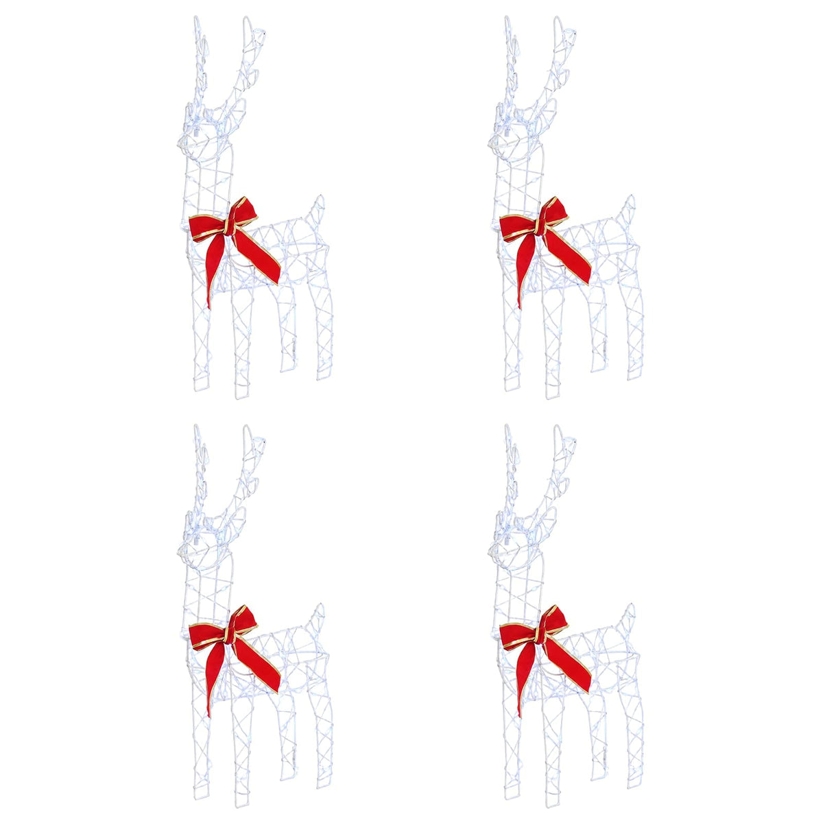 Christmas Reindeer 4 pcs 360 LEDs Cold White