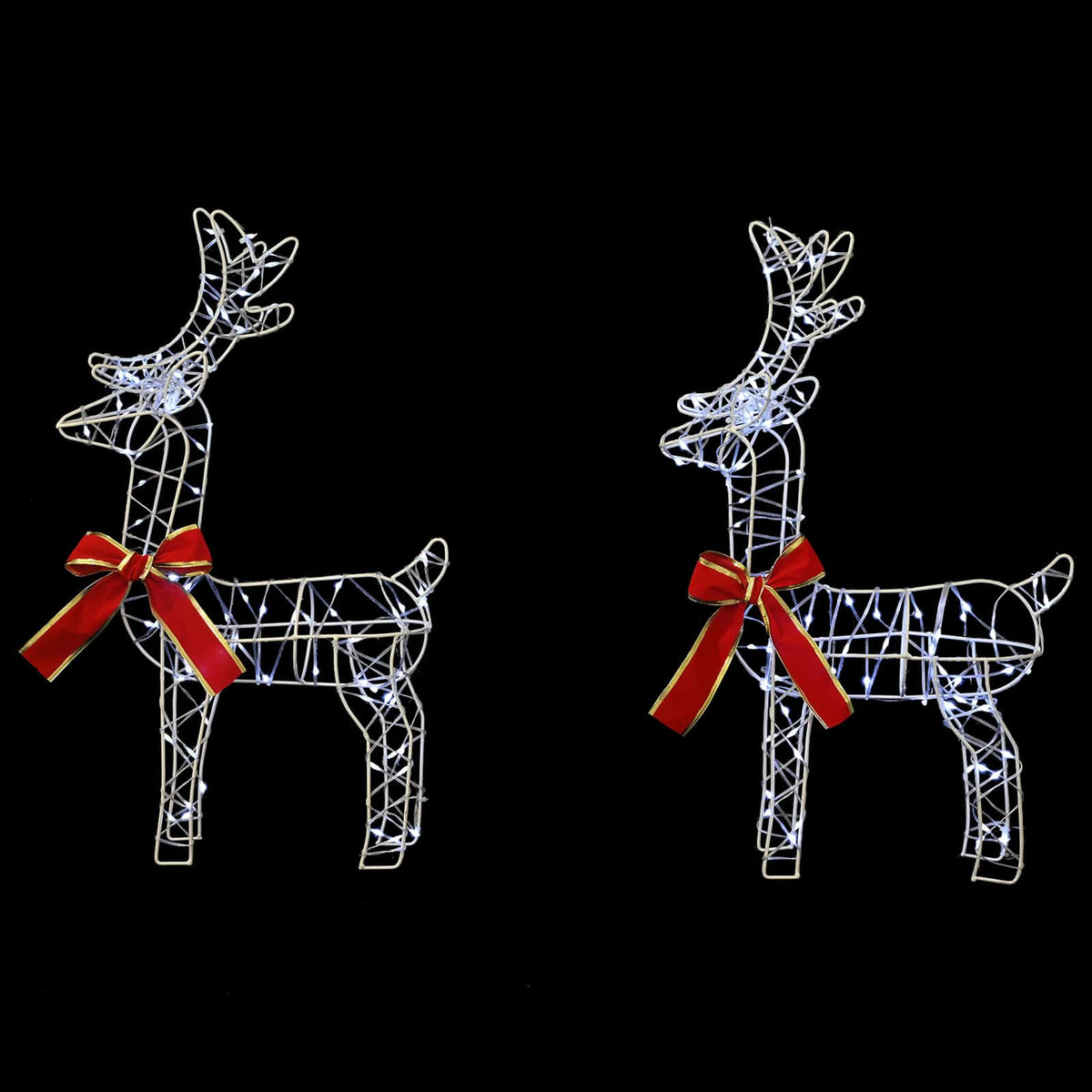 Christmas Reindeer 4 pcs 360 LEDs Cold White