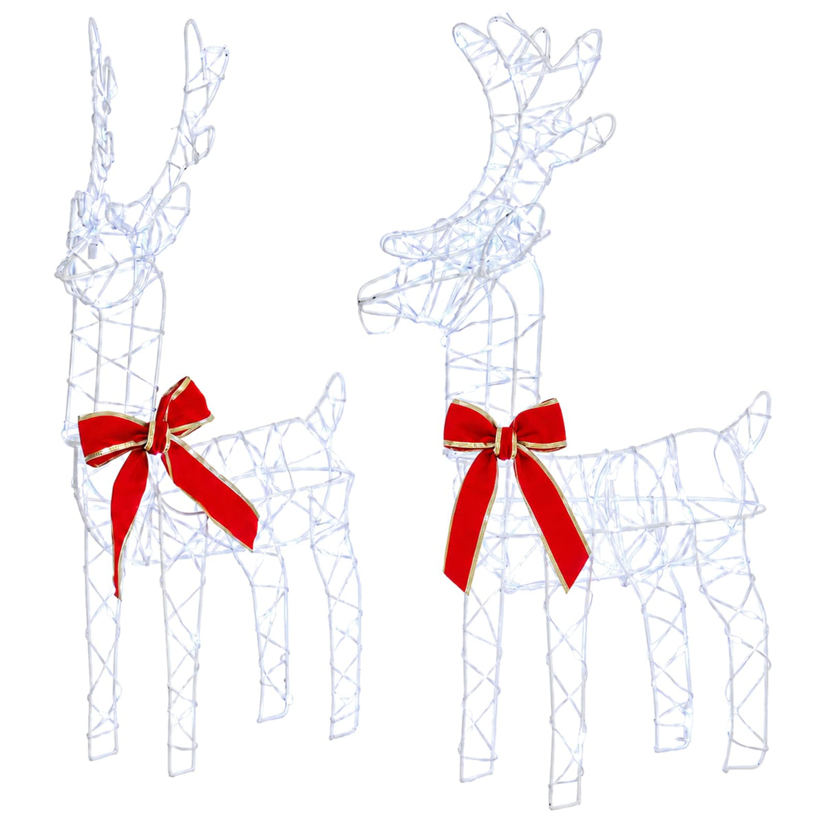 Christmas Reindeer 4 pcs 360 LEDs Cold White