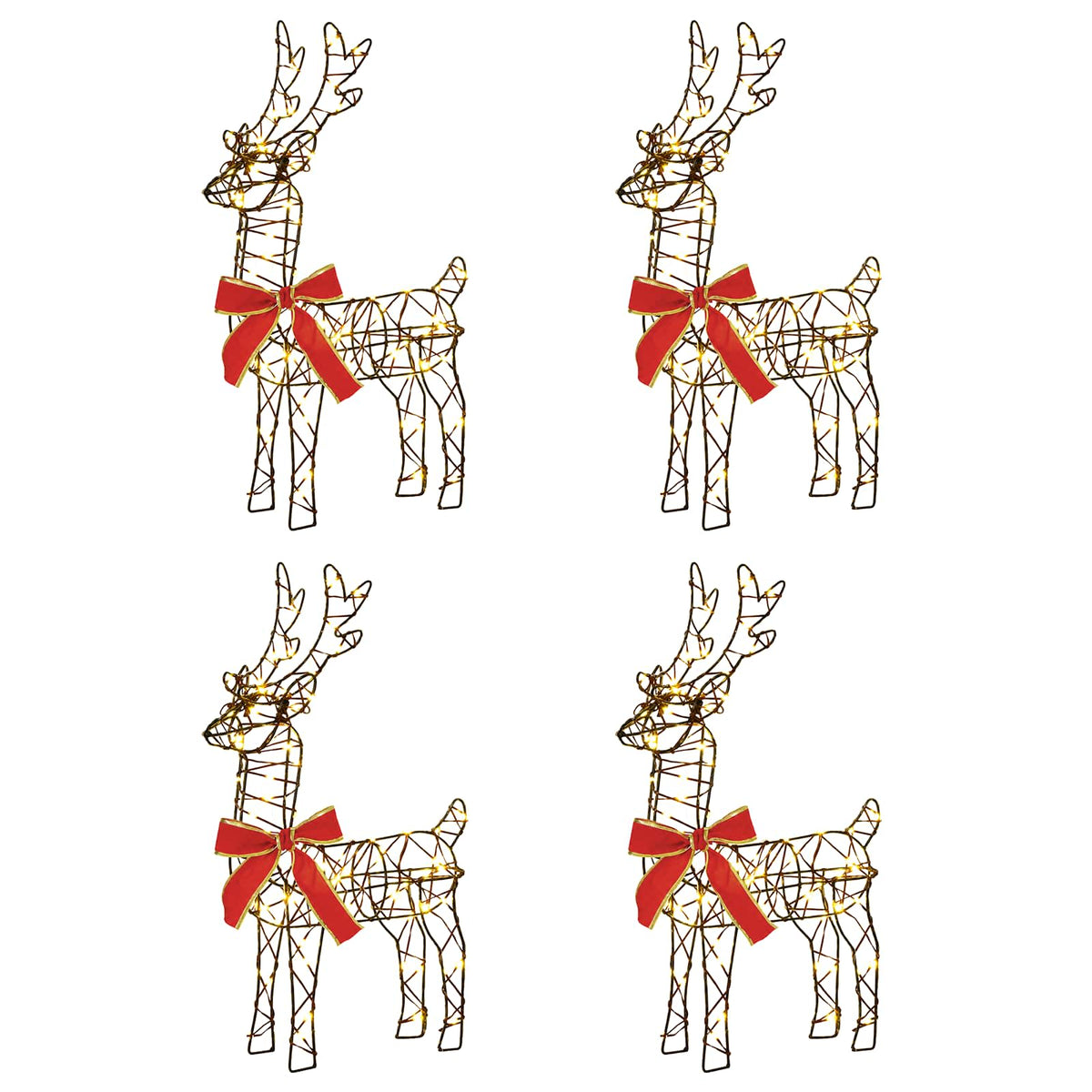 Christmas Reindeer 4 pcs 360 LEDs Warm White