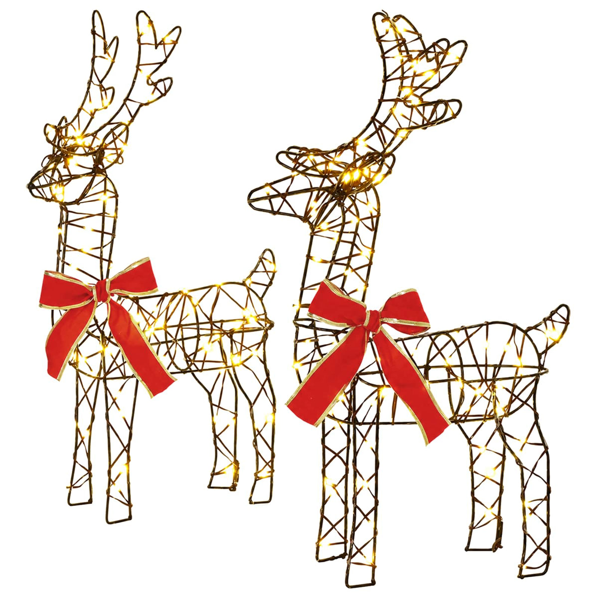 Christmas Reindeer 4 pcs 360 LEDs Warm White