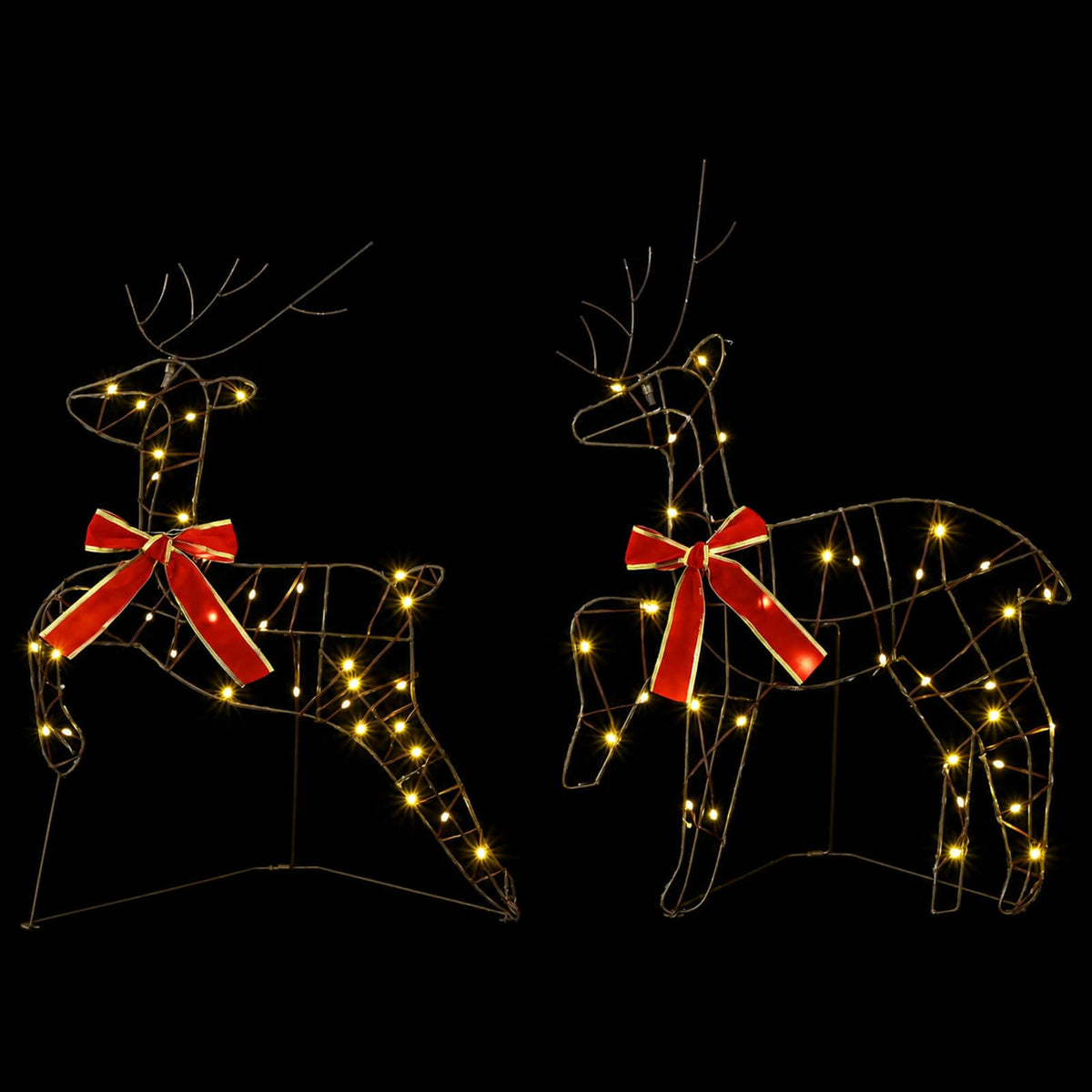 Christmas Reindeer 4 pcs 180 LEDs Warm White