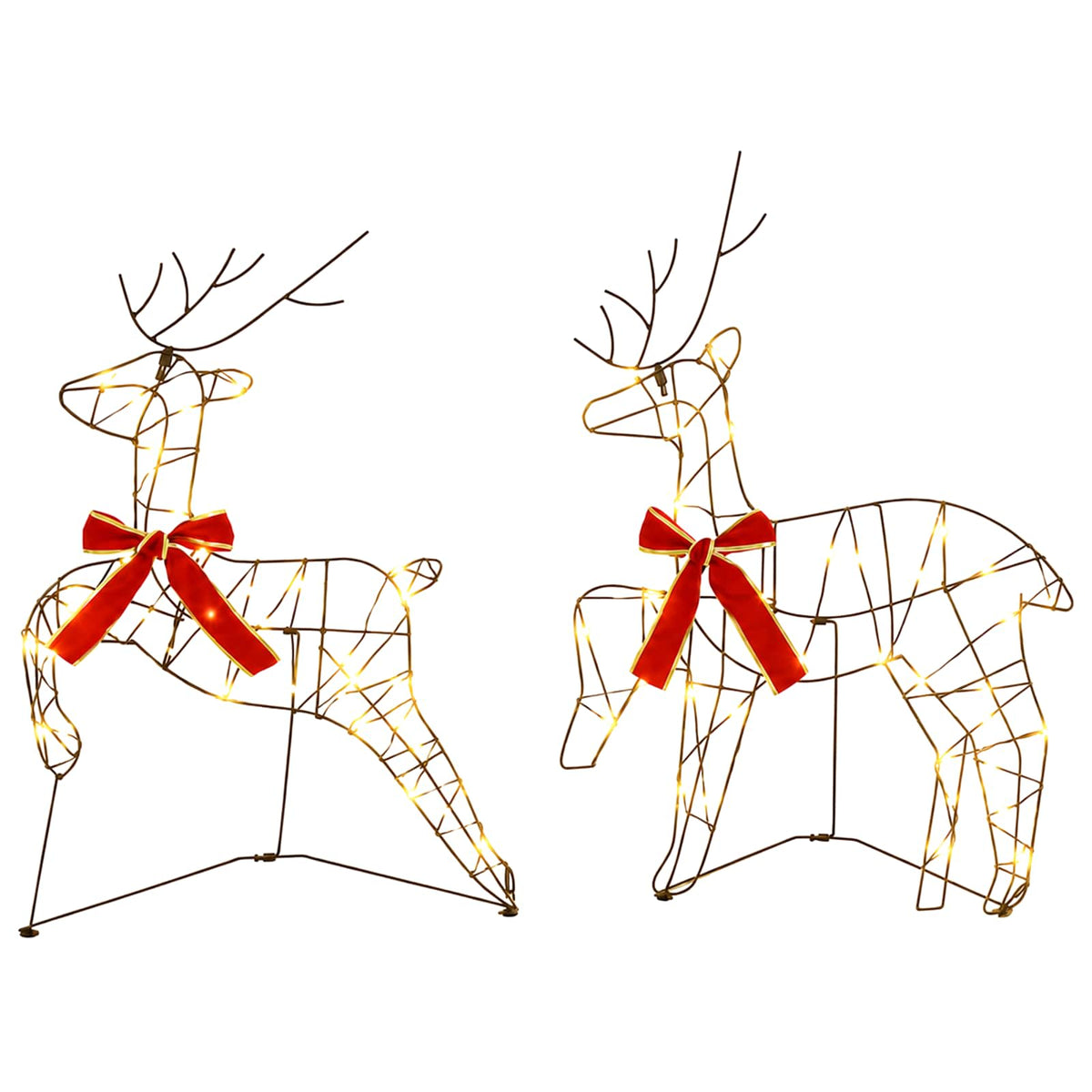 Christmas Reindeer 4 pcs 180 LEDs Warm White