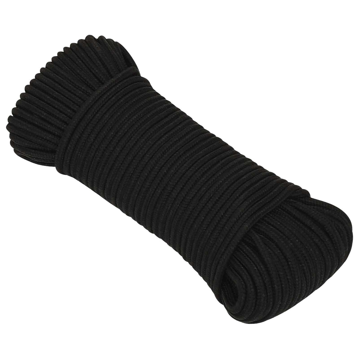 Multipurpose Utility Rope 5 mm 50 m Black Polyester