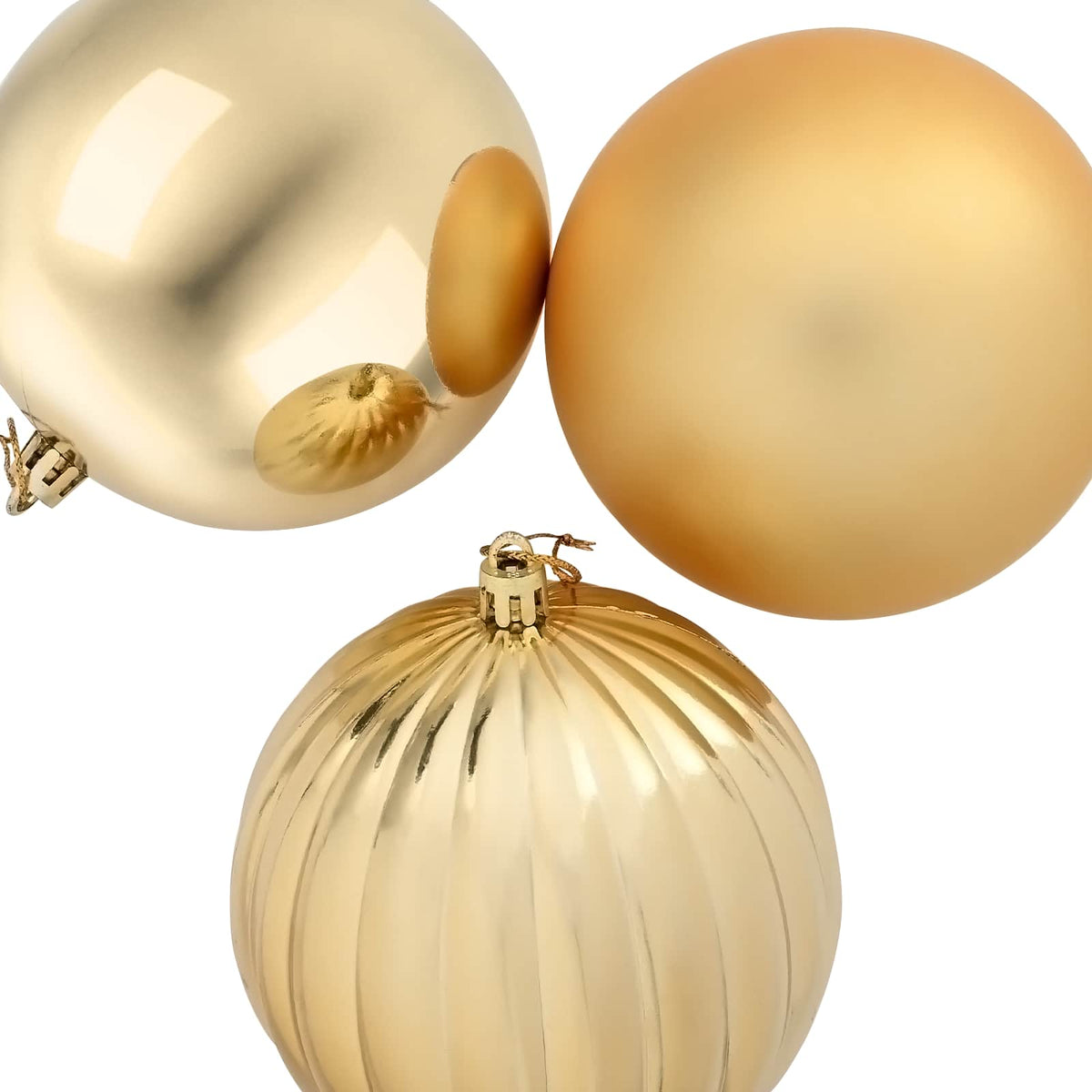 Christmas Ball Set XXL 3 pcs Gold Dia. 25 cm Plastic