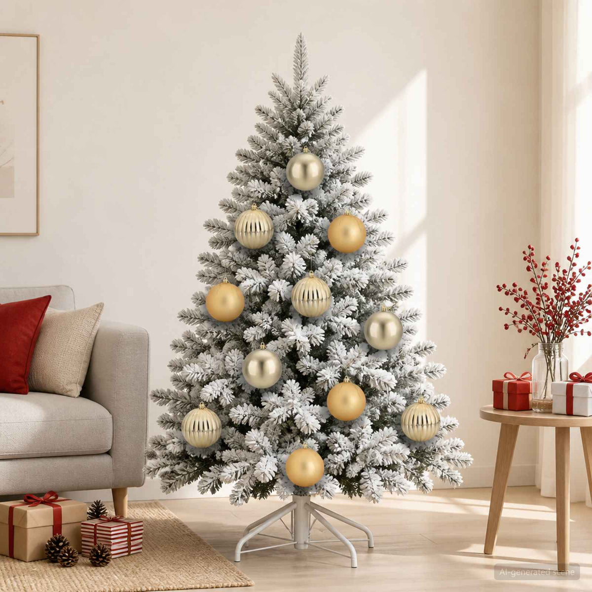 Christmas Ball Set XXL 3 pcs Gold Dia. 25 cm Plastic