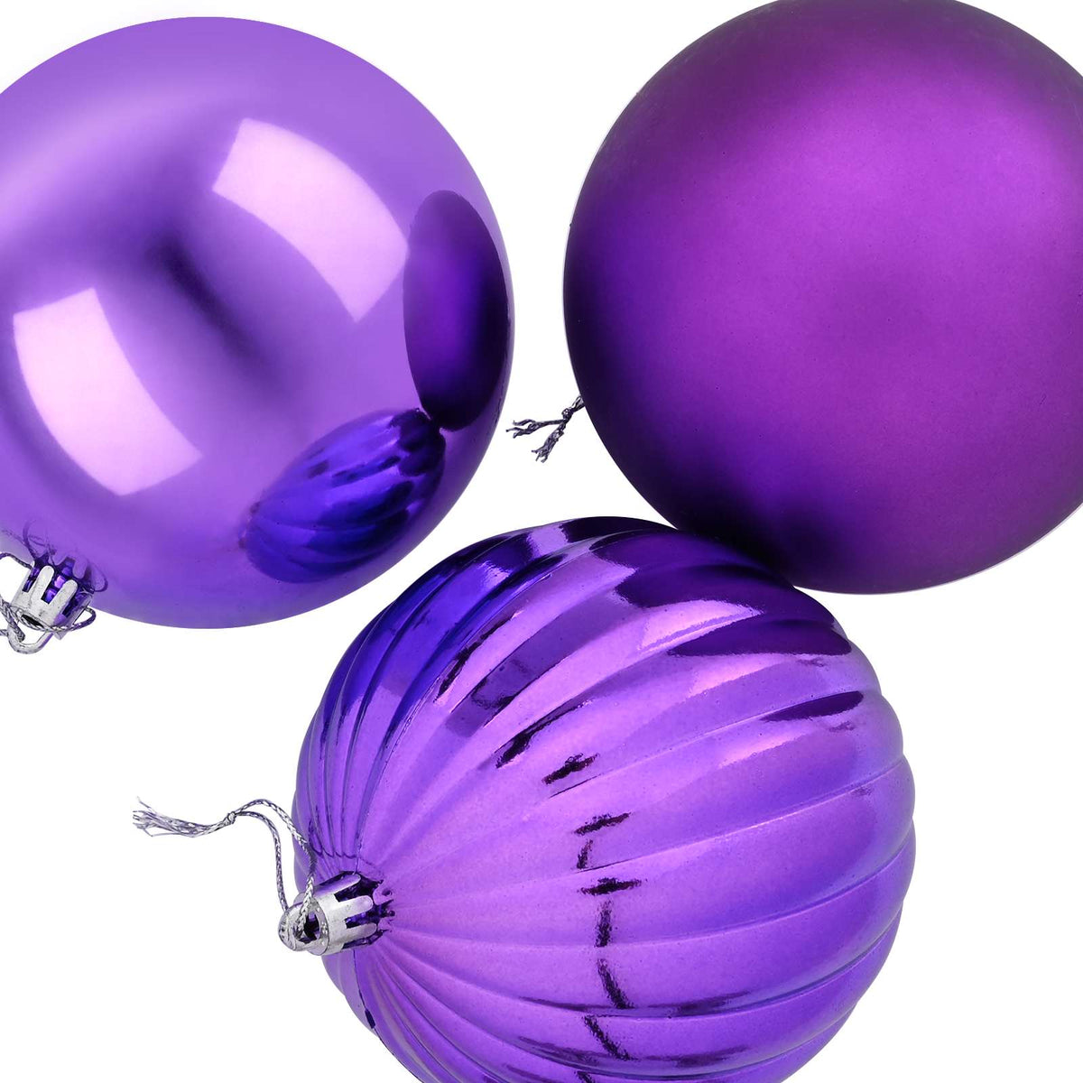 Christmas Ball Set XXL 3 pcs Lilac Dia. 25 cm Plastic