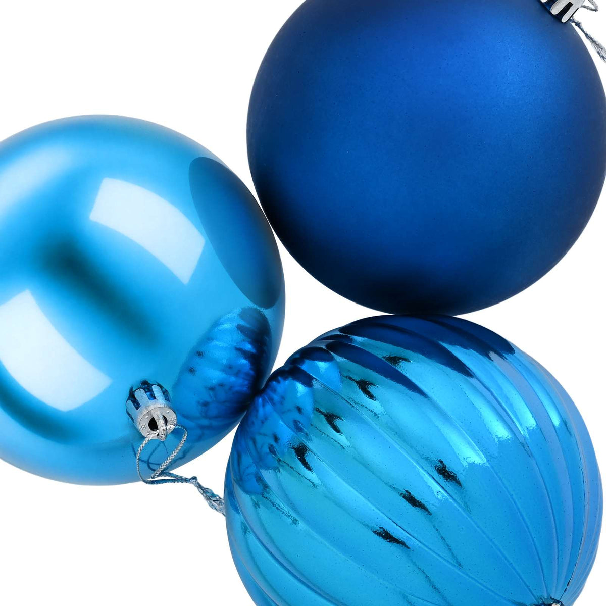 Christmas Ball Set XL 9 pcs Blue Ø 15 cm Plastic