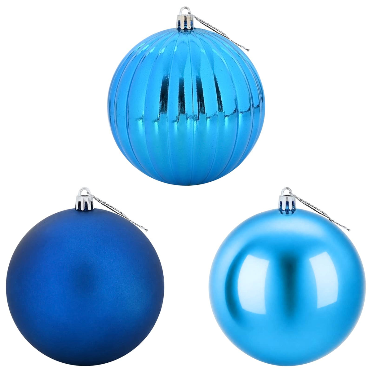 Christmas Ball Set XXL 4 pcs Blue Dia. 20 cm Plastic