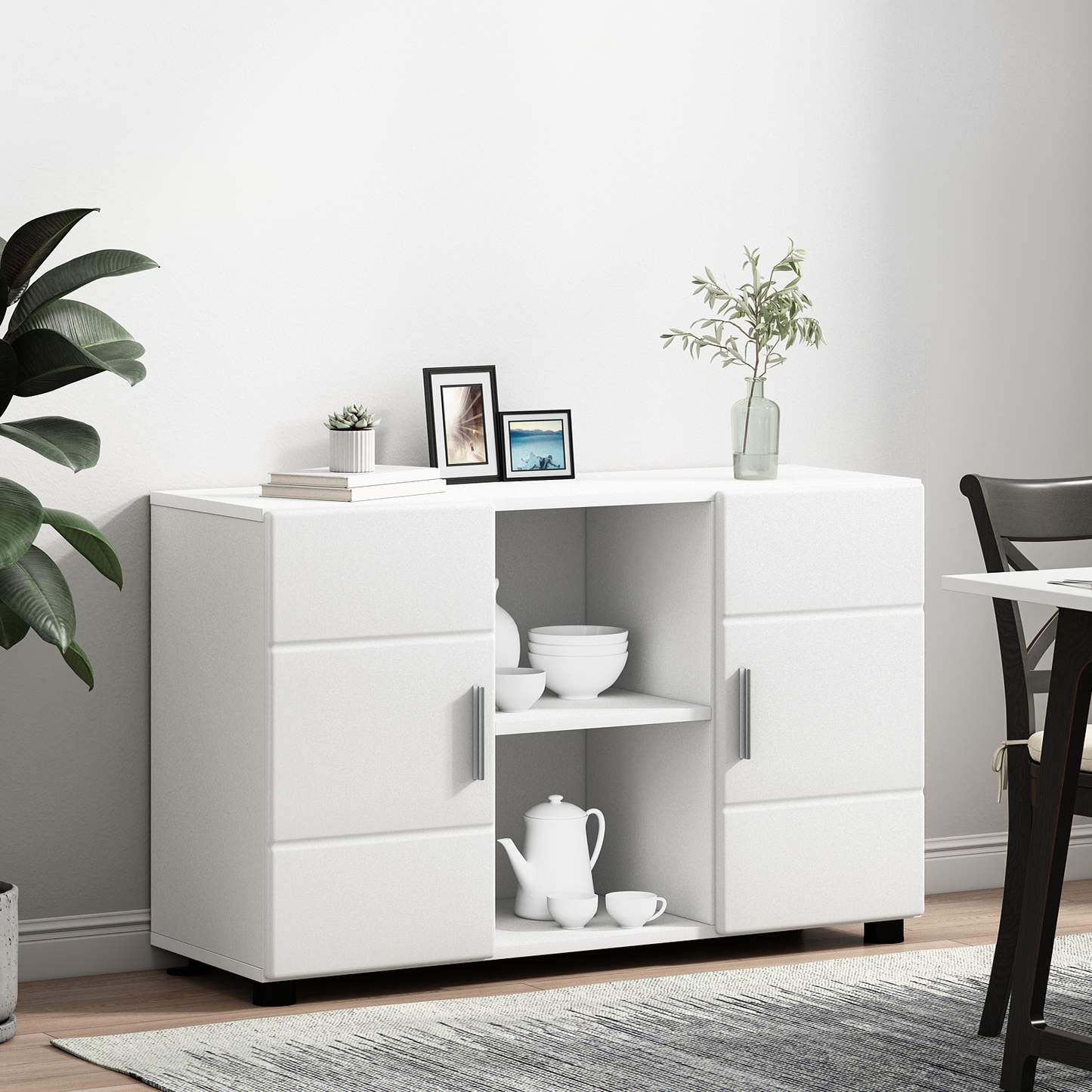 Sideboard FLORIN White 88.5 x 30.5 x 55.5 cm Engineered Wood