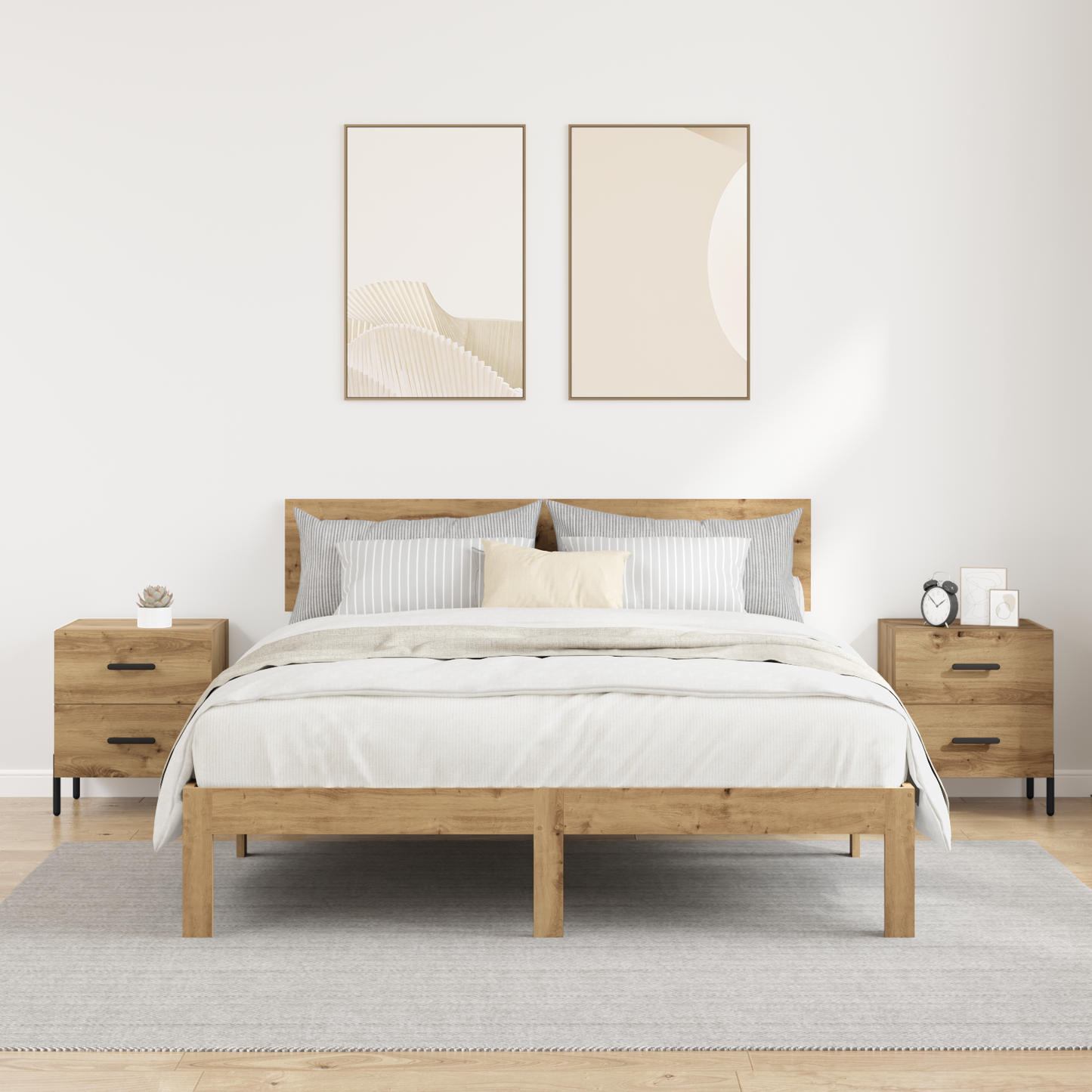 Bedside Cabinet with Drawer 2 pcs Artisan Oak 40 x 35 x 47.5 cm