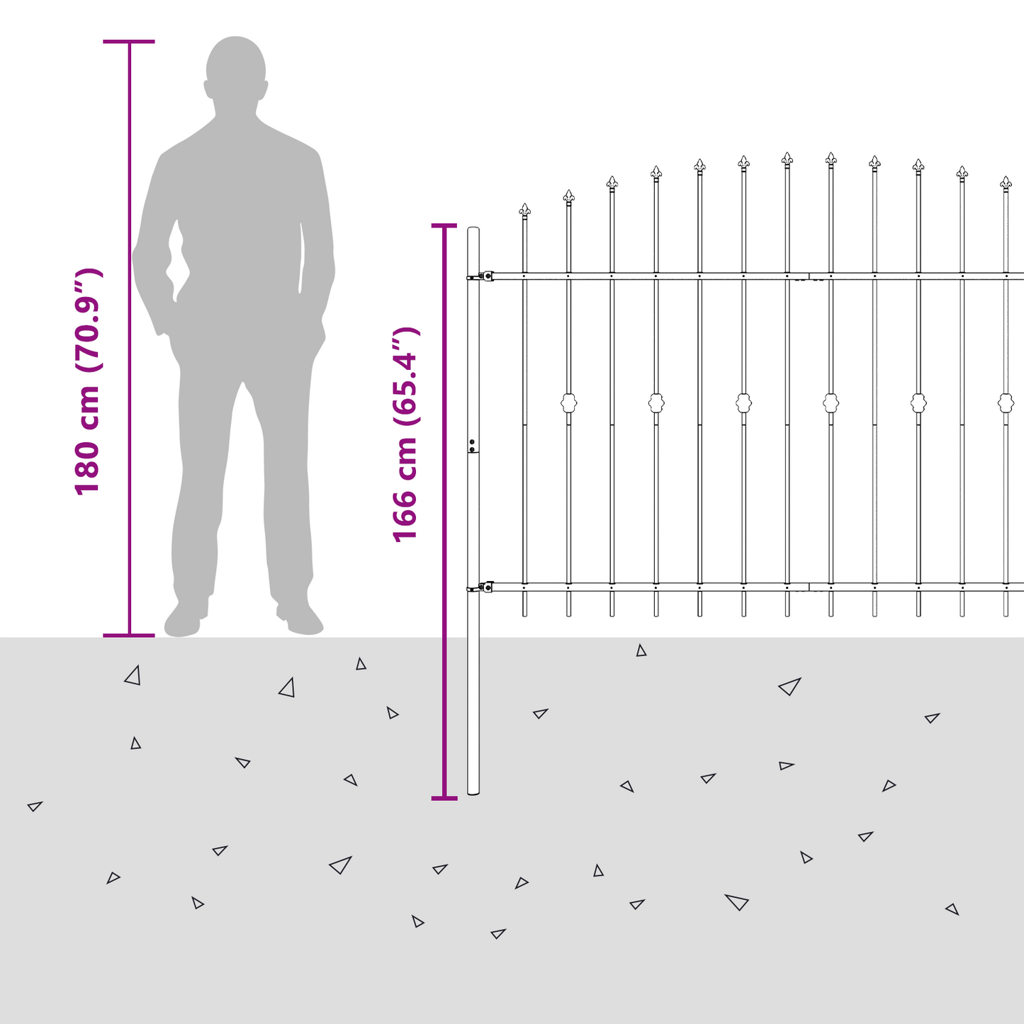 Spike Fence Asten Black
