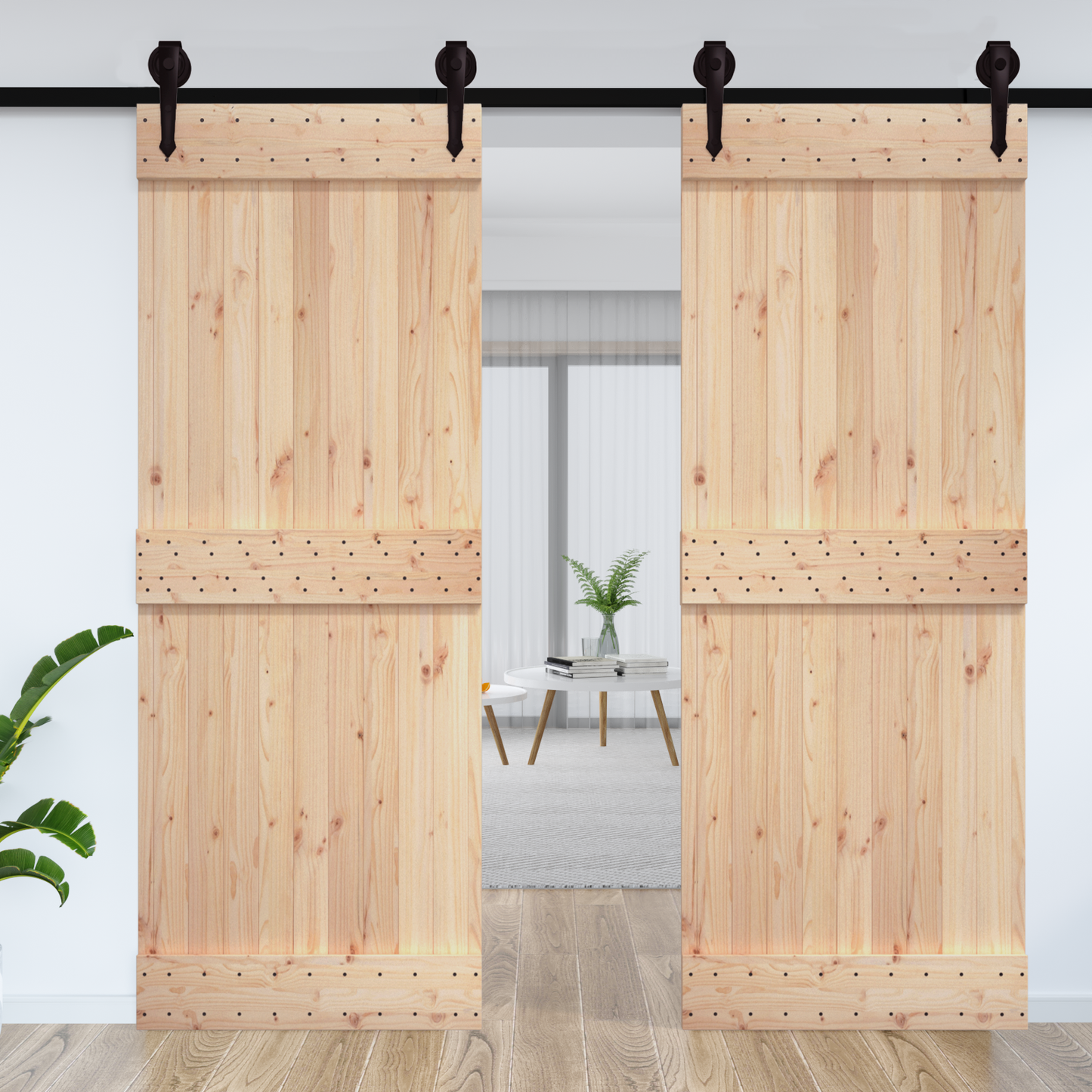 Door NARVIK Natural 85 x 210 cm Solid Pine Wood