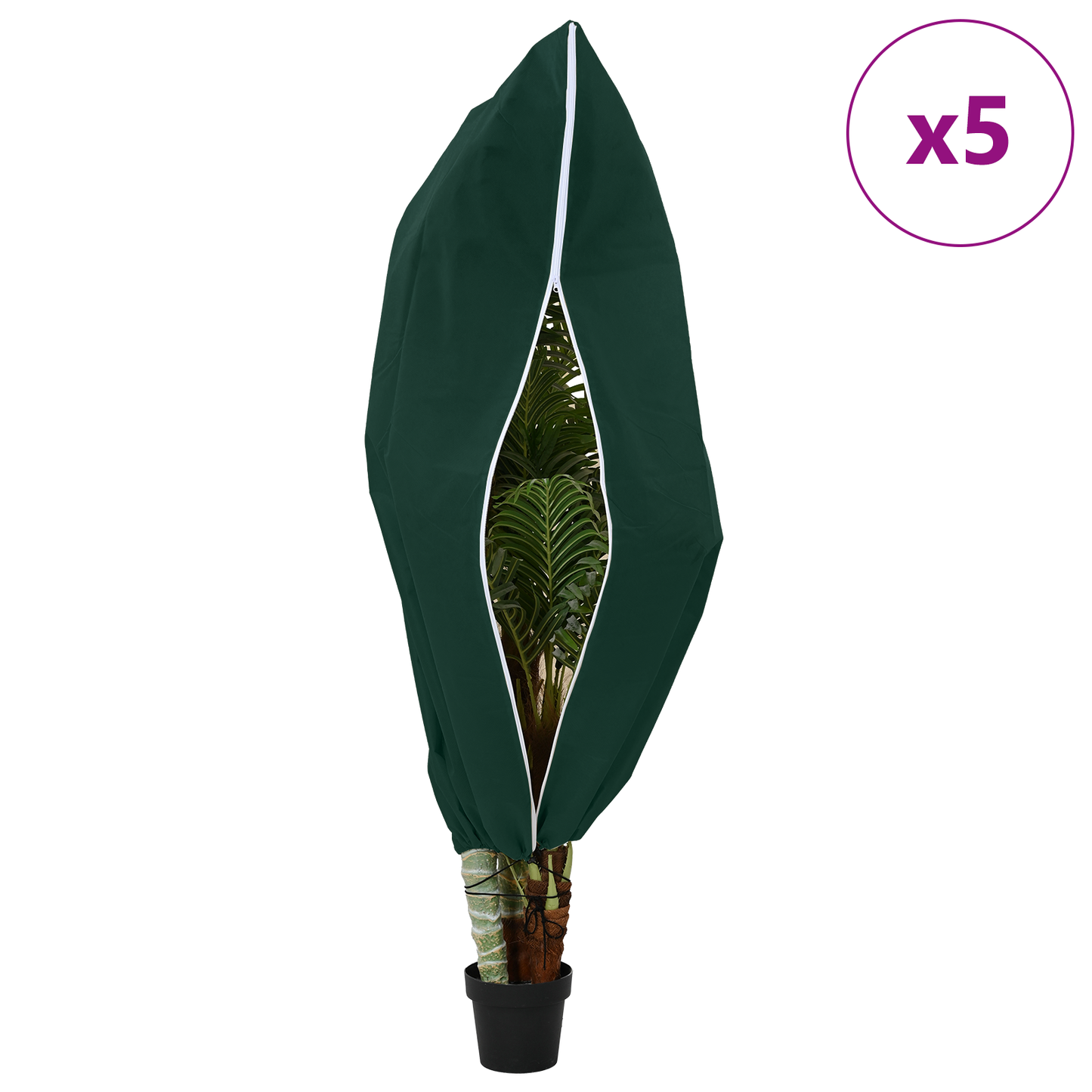 Frost Protection Plant Fleece Covers 5 pcs Green 1.8 x 1.2 m