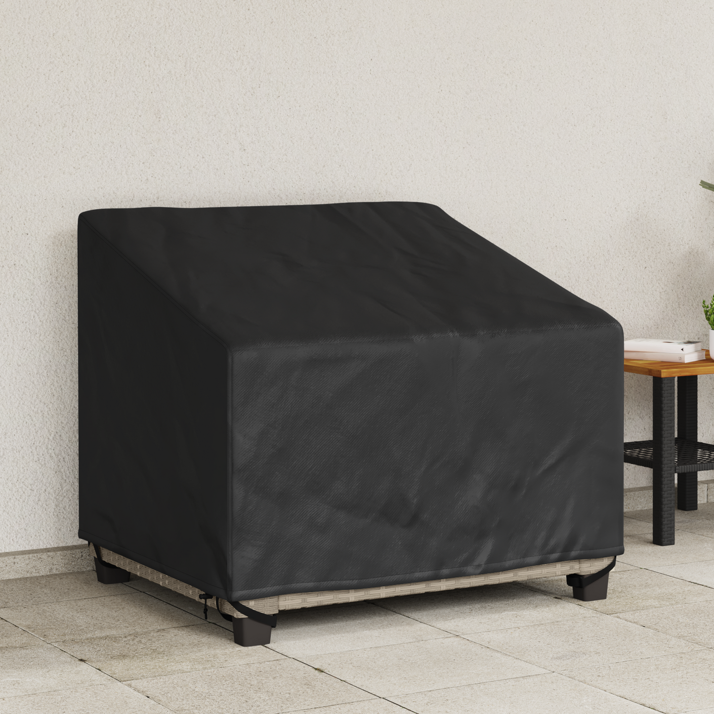 Garden Chair Cover Black 96 x 79 x 74 cm 420D Oxford Fbric
