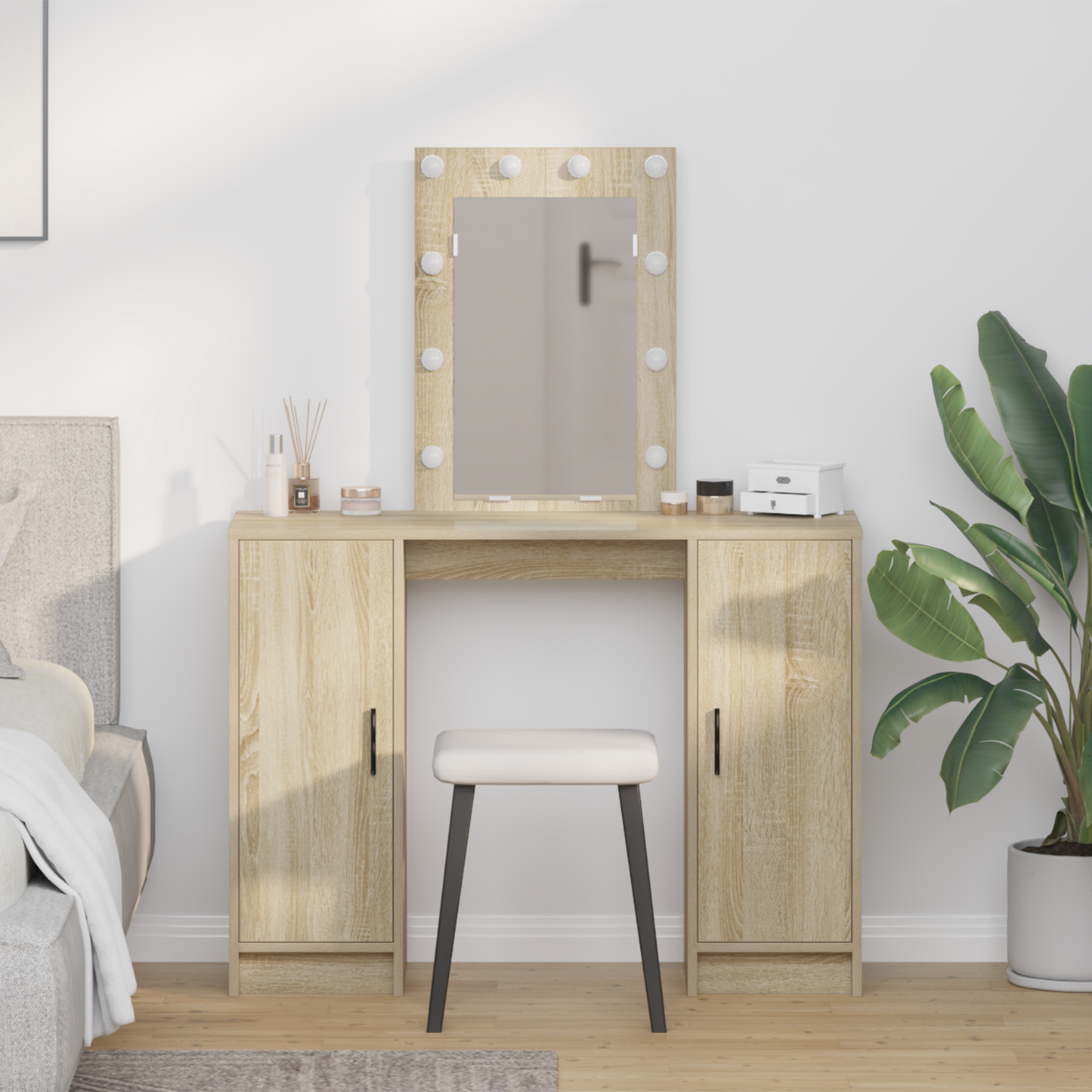 Dressing Table Brown 102 x 33 x 135 cm Engineered Wood