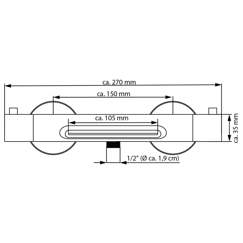 EISL Thermostatic Bath Mixer CARNEO Chrome