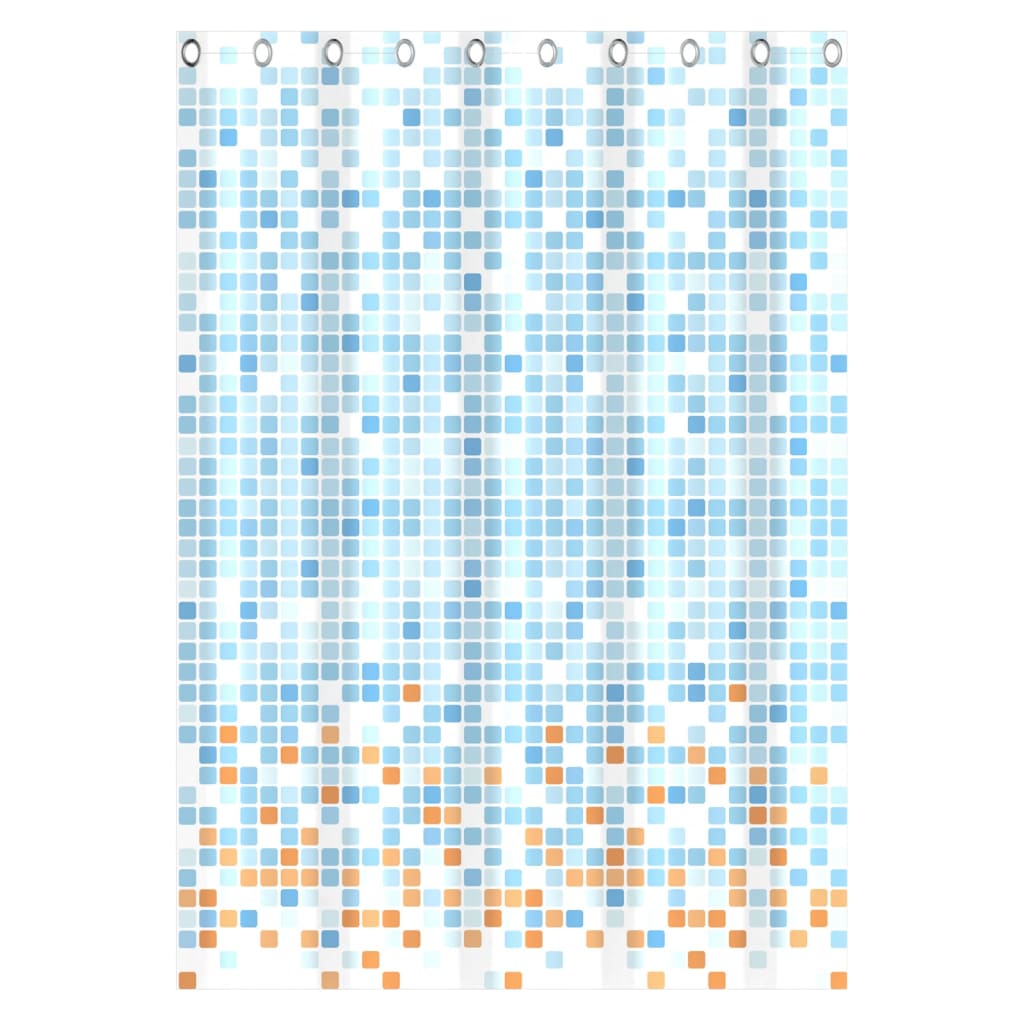 EISL Shower Curtain with Blue-Orange Mosaic 200x180x0.2 cm