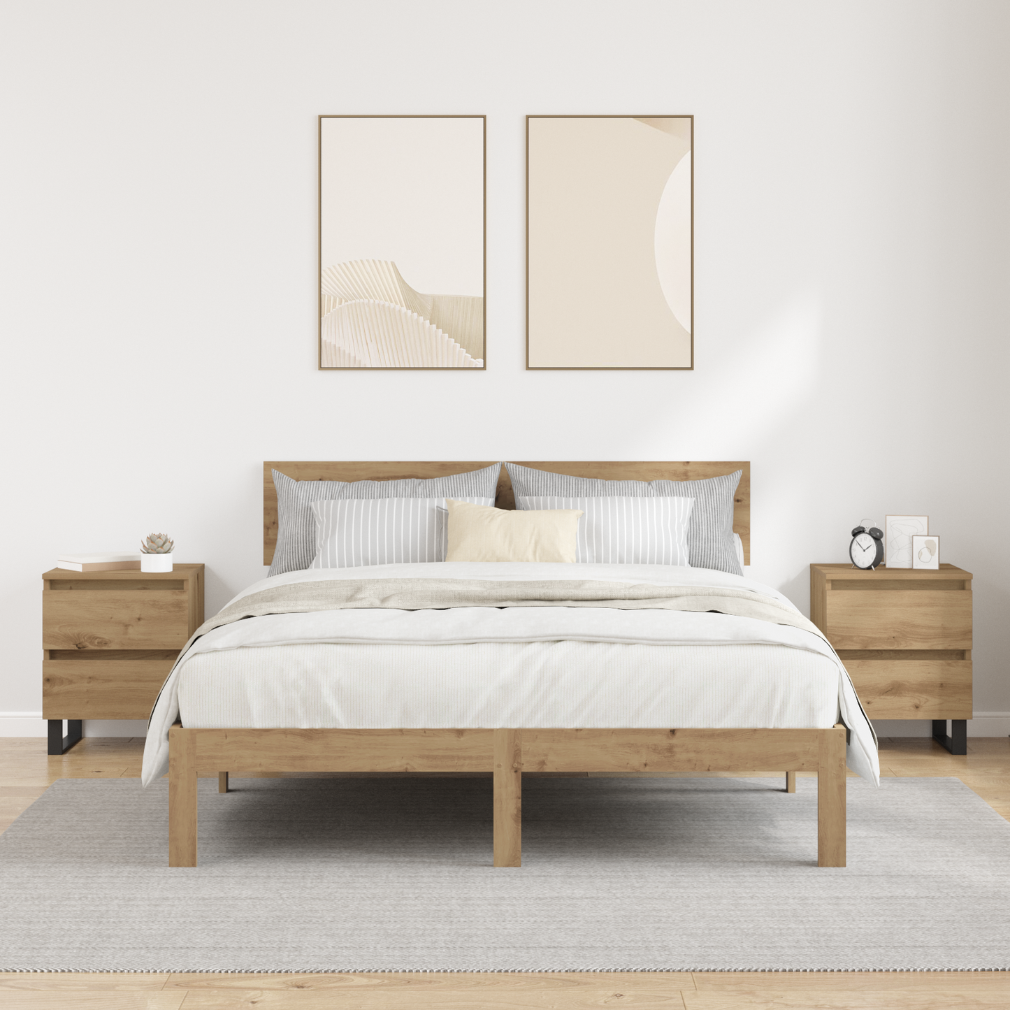 Bedside Cabinet with Drawer 2 pcs Artisan Oak 40 x 35 x 50 cm