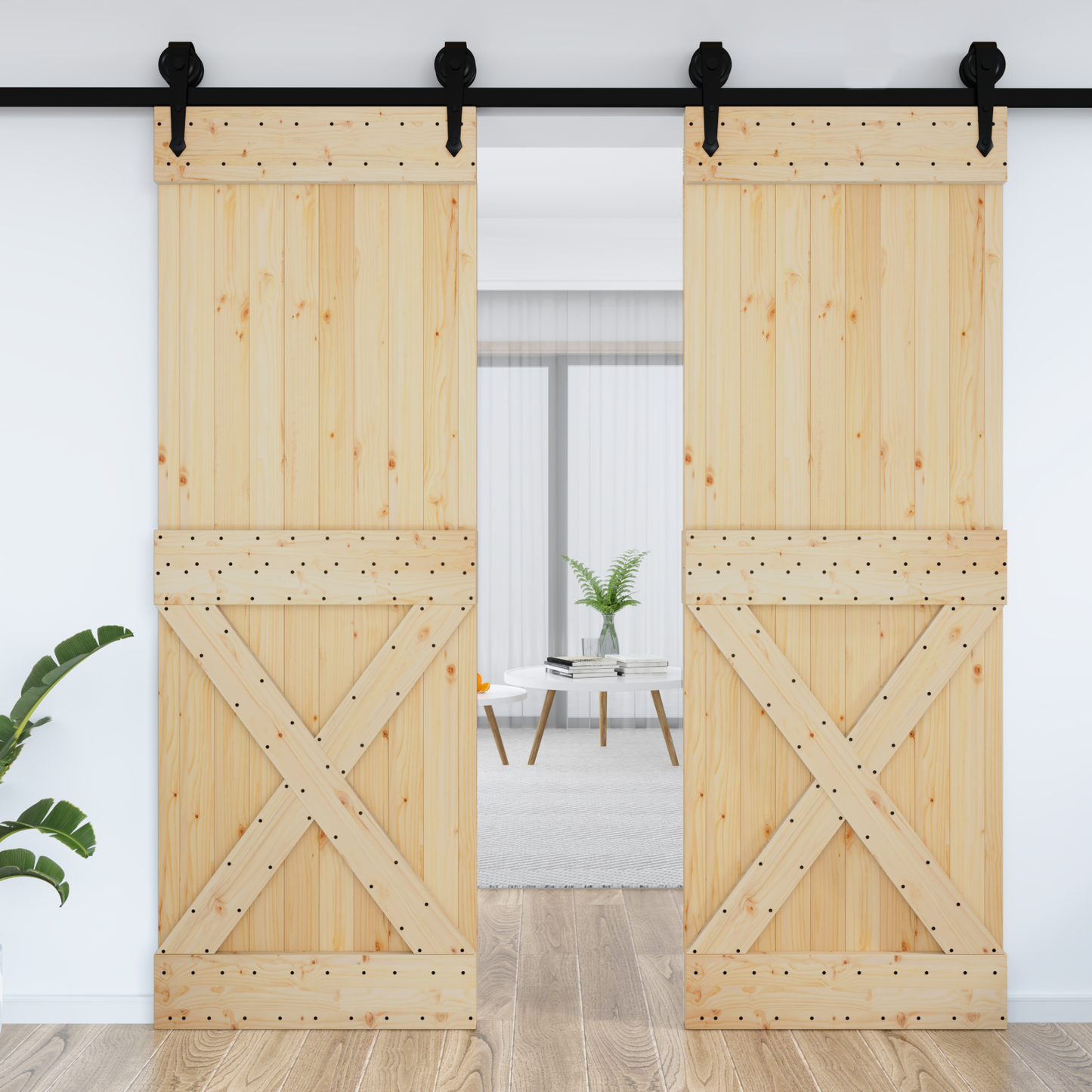 Door NARVIK Natural 80 x 210 cm Solid Pine Wood