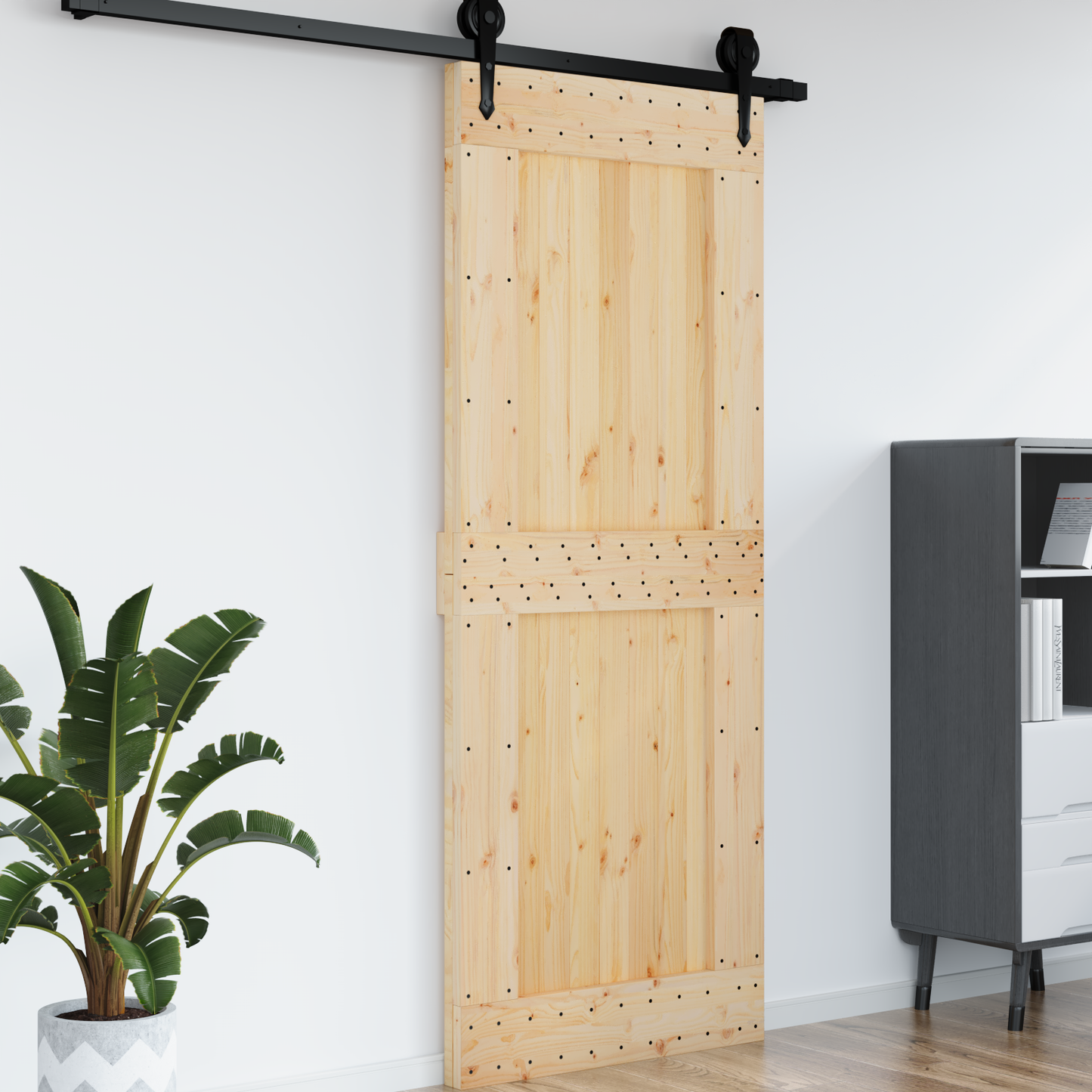 Door NARVIK Natural 90 x 210 cm Solid Pine Wood