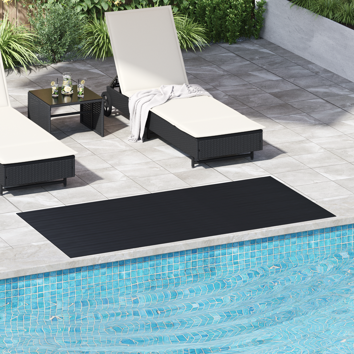 Floor Mat Black 1 x 2 m Rubber
