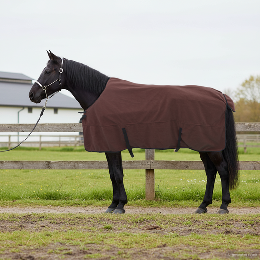 Horse Blanket Dark Brown 125 cm Polyester Fleece