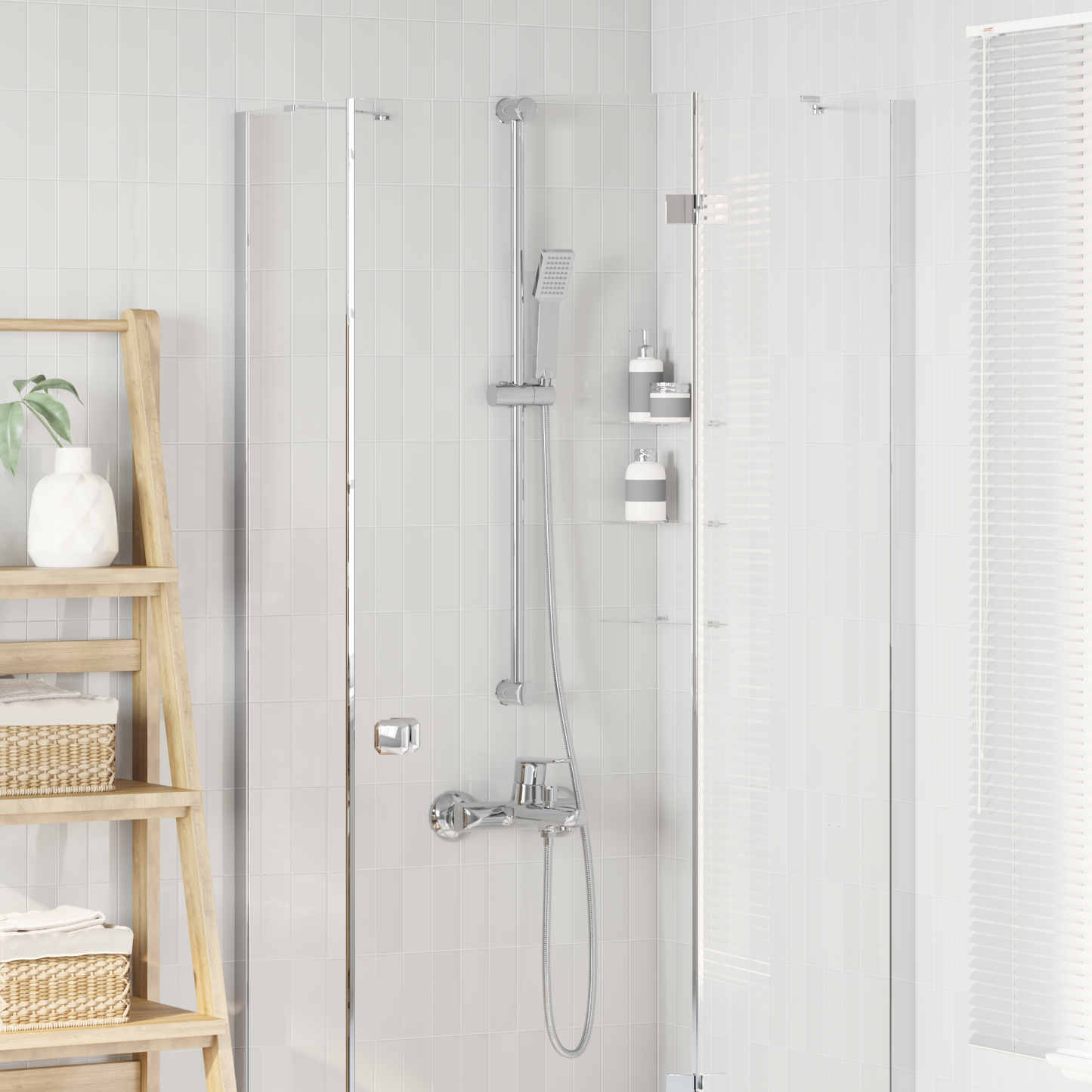Shower Head Set Chrome 150 cm Stainless Steel