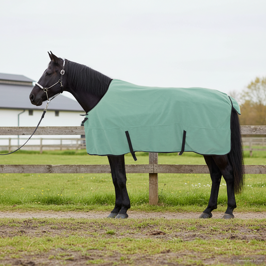 Horse Blanket Green 165 cm Polyester Fleece