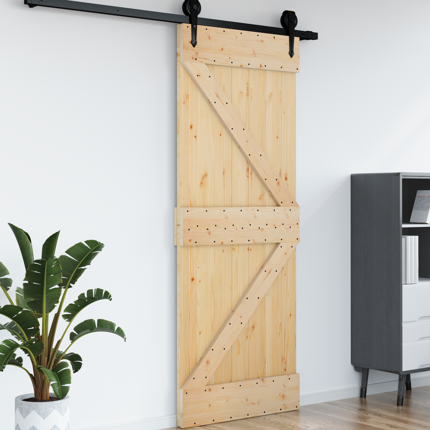 Door NARVIK Natural 95 x 210 cm Solid Pine Wood