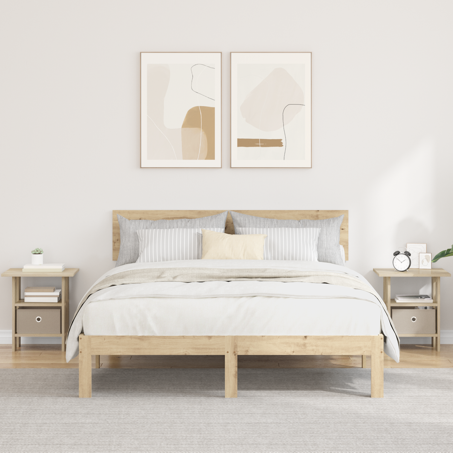 Bedside Table 2 pcs Sonoma Oak 41 x 40 x 45 cm Engineered Wood