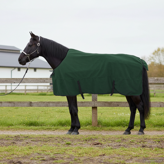Horse Blanket Dark Green 135 cm Polyester Fleece