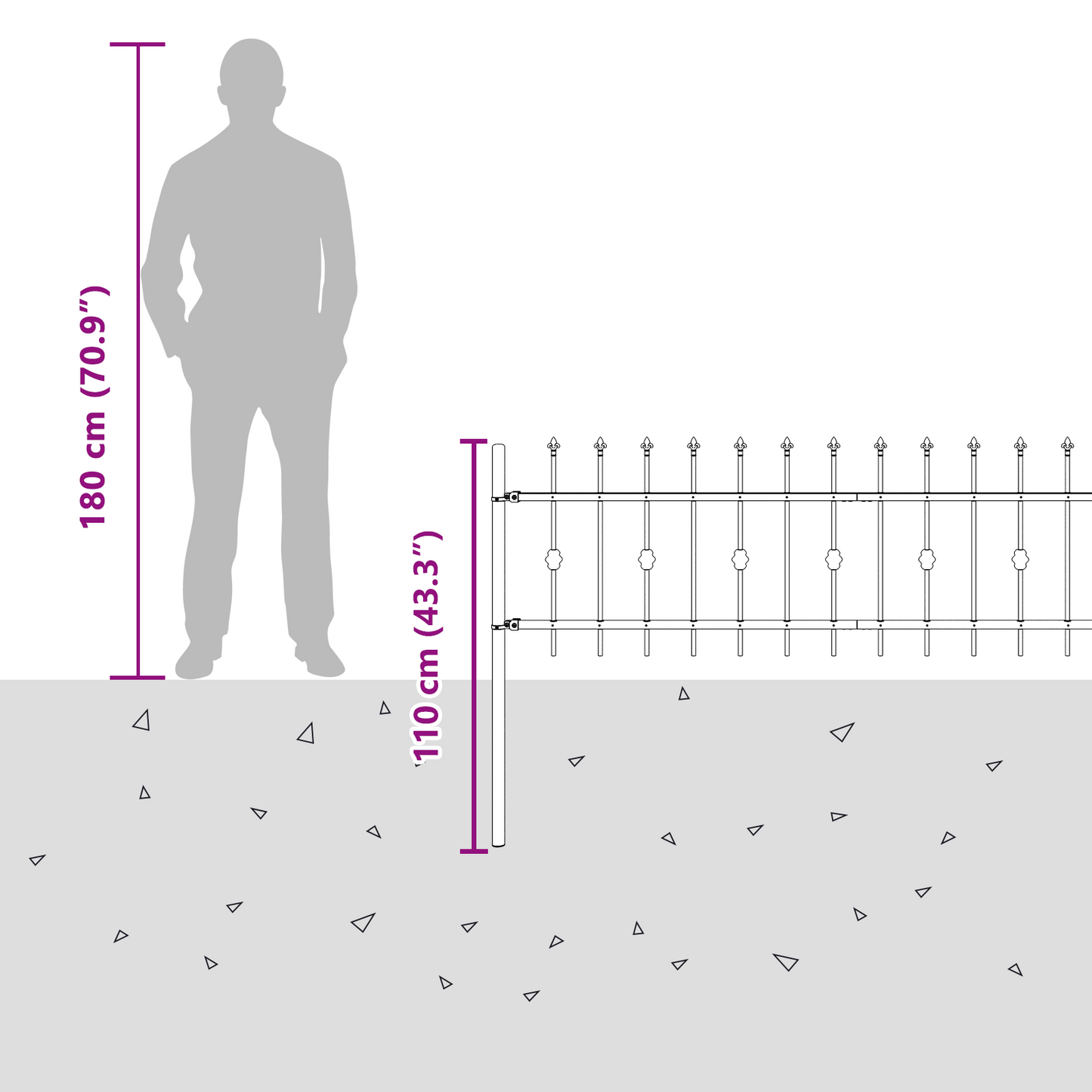 Spike Fence Asten Black