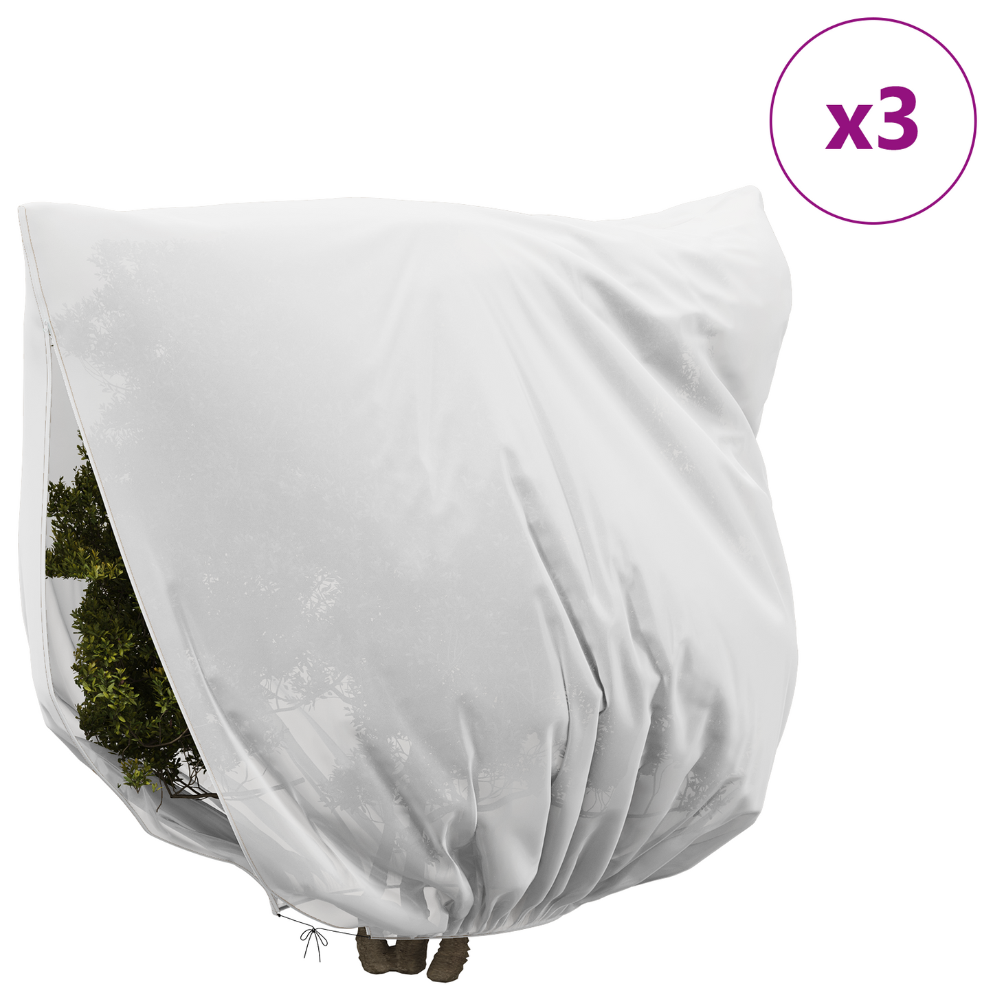 Frost Protection Plant Fleece Covers 3 pcs White 2.5 x 3.14 m