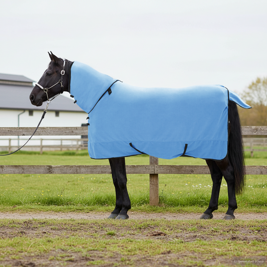 Horse Blanket Full Aqua 125 cm Polyester Fleece
