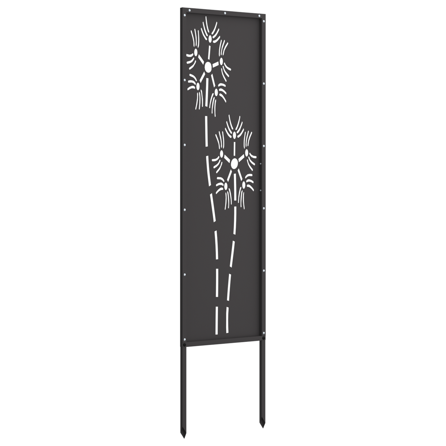 Garden Privacy Screen Black 32 x 140 cm Cold-rolled steel