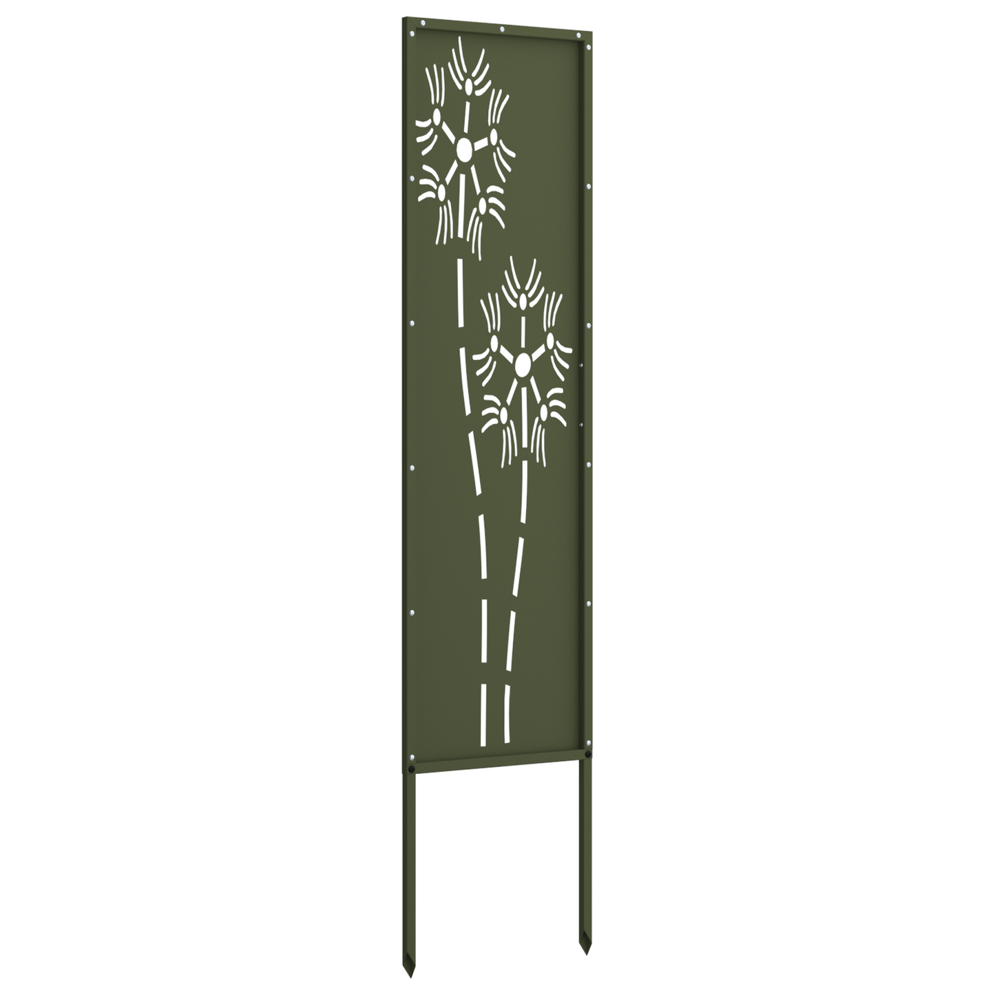 Garden Privacy Screen Olive green 32 x 140 cm Cold-rolled steel
