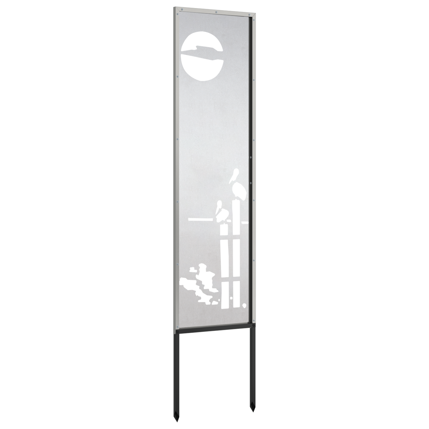 Garden Privacy Screen Silver 32 x 140 cm Stainless steel