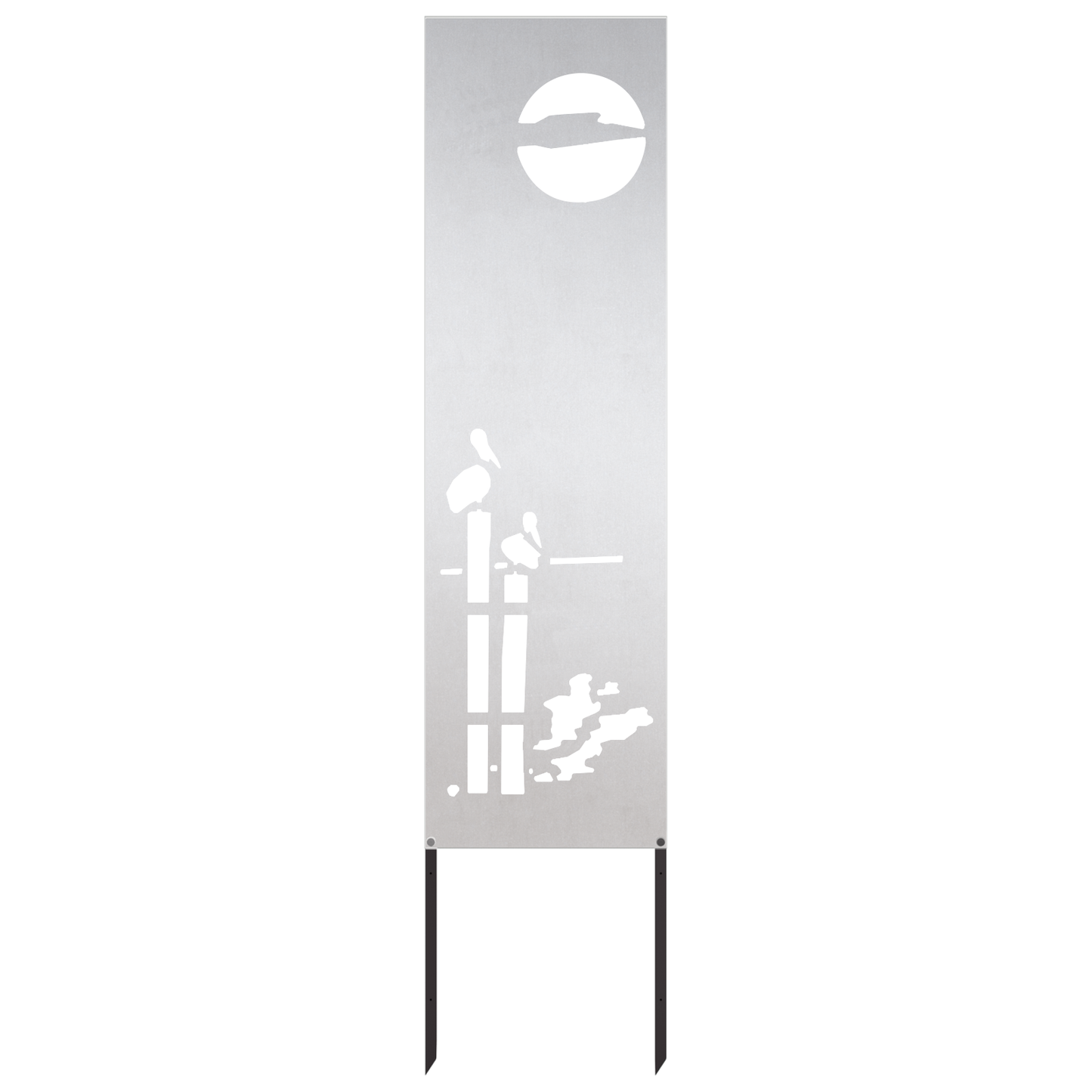 Garden Privacy Screen Silver 32 x 140 cm Stainless steel