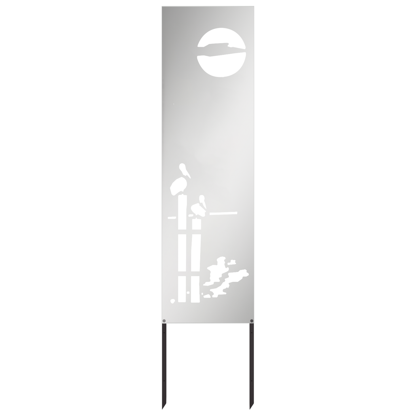 Garden Privacy Screen Silver 32 x 140 cm Galvanised steel
