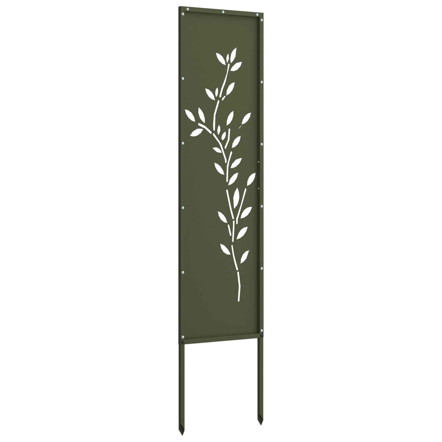Garden Privacy Screen Olive green 32 x 140 cm Cold-rolled steel