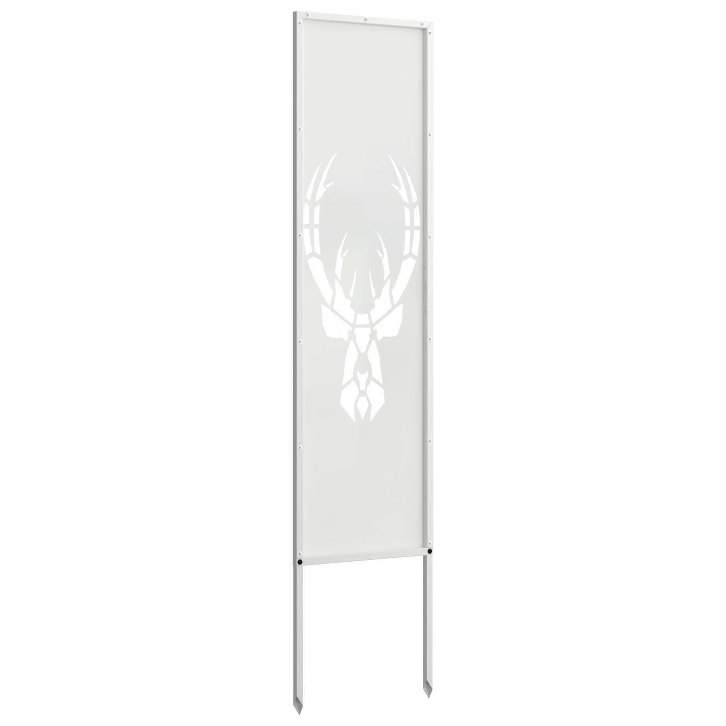 Garden Privacy Screen White 32 x 140 cm Cold-rolled steel