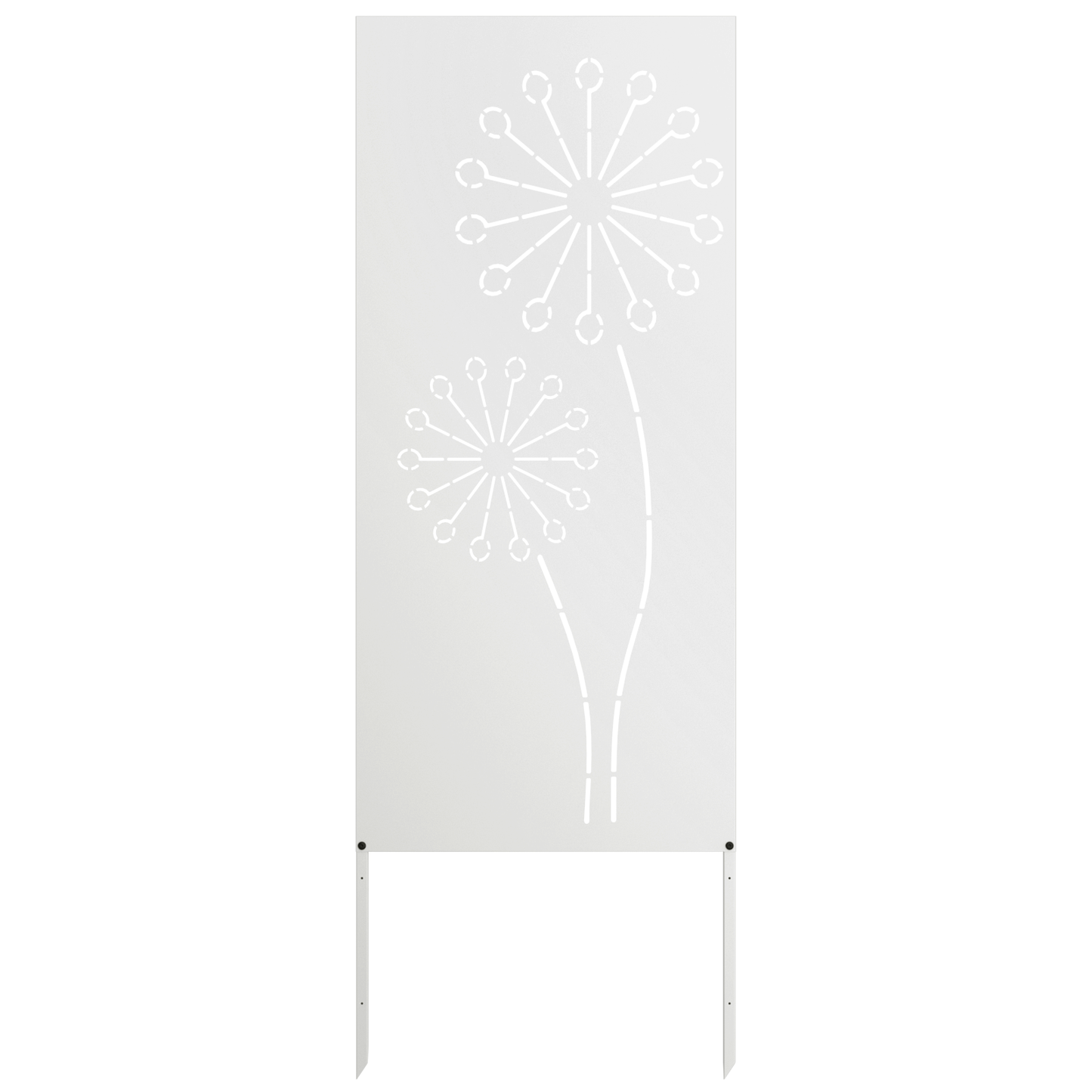 Garden Privacy Screen White 50 x 140 cm Cold-rolled steel