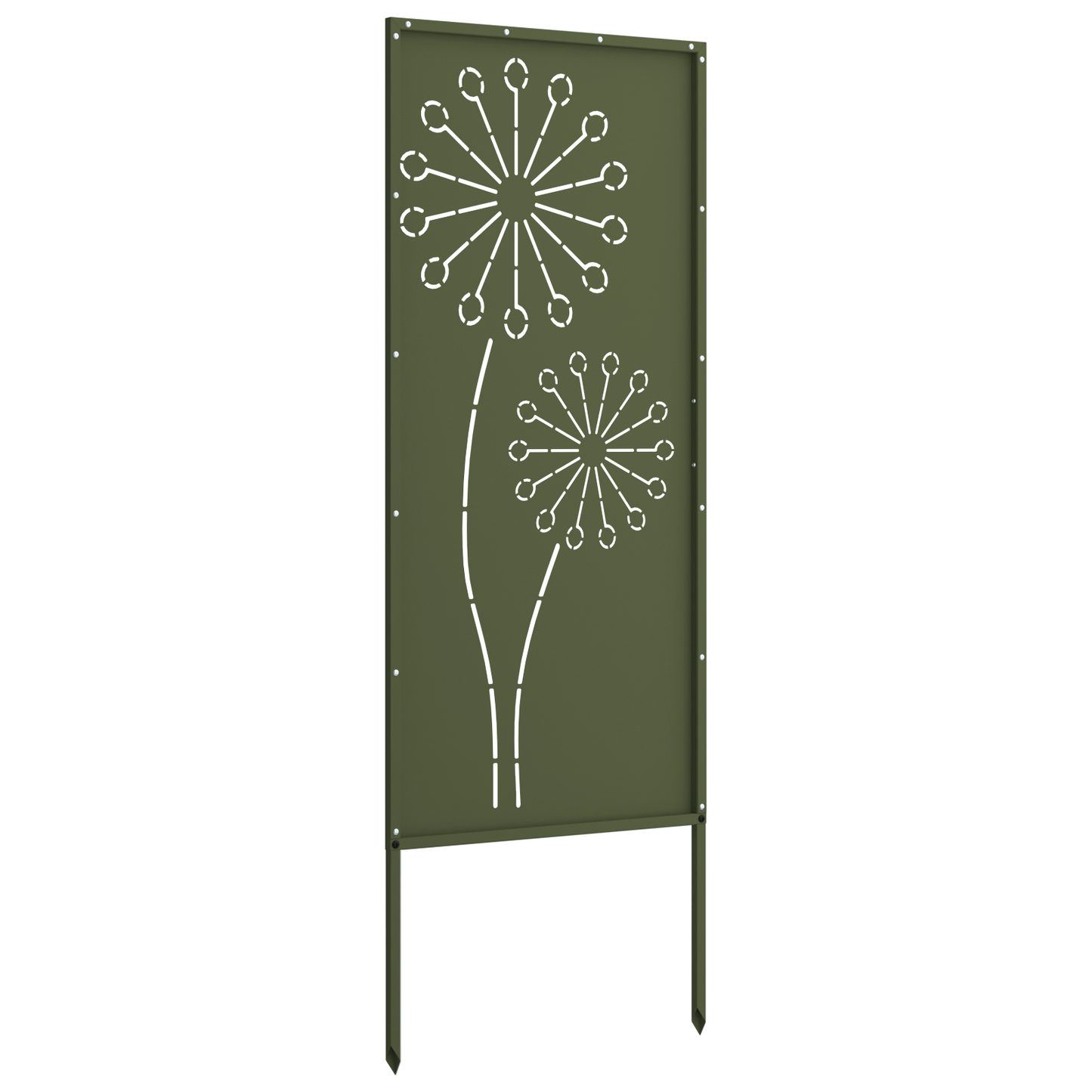 Garden Privacy Screen Olive green 50 x 140 cm Cold-rolled steel