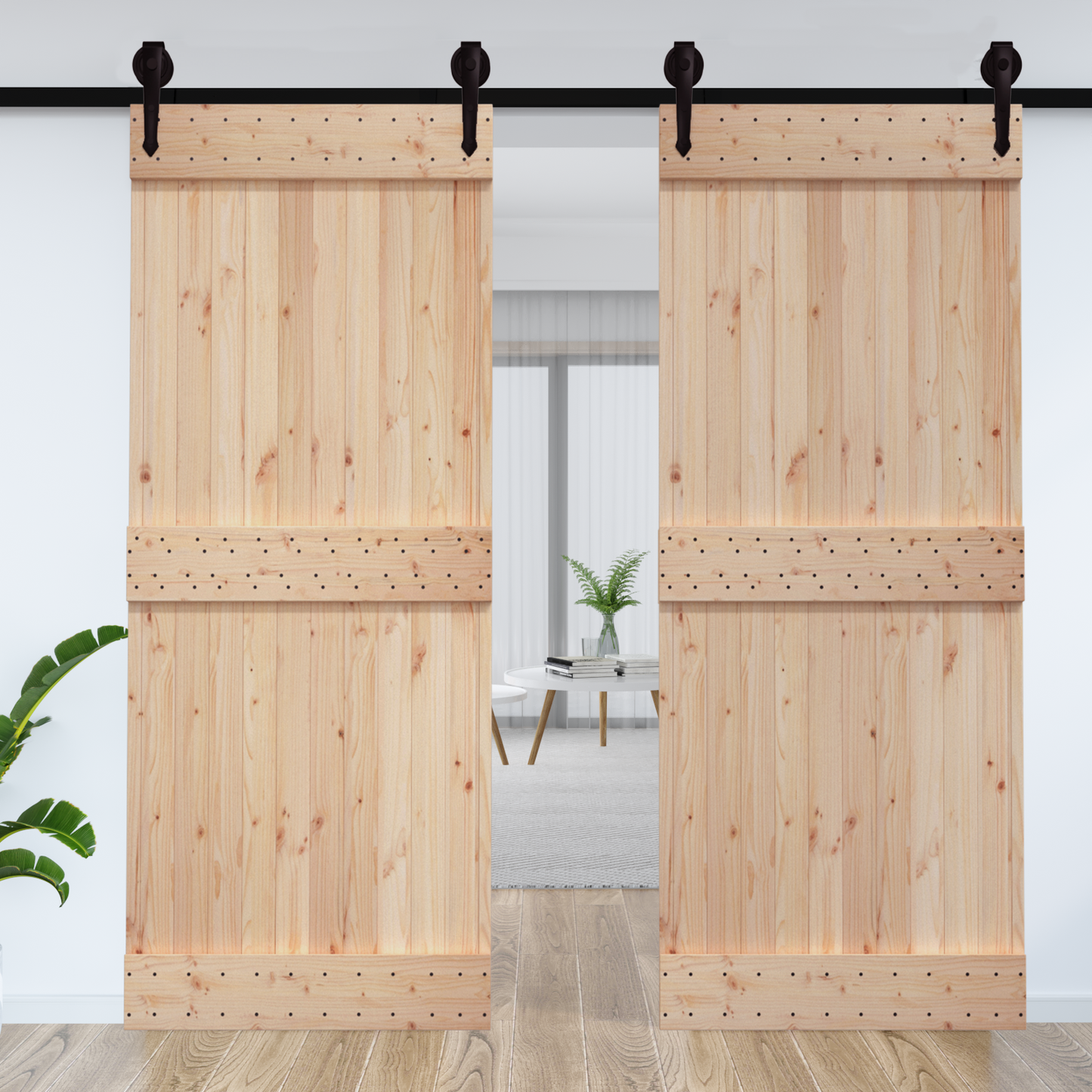 Door NARVIK Natural 95 x 210 cm Solid Pine Wood
