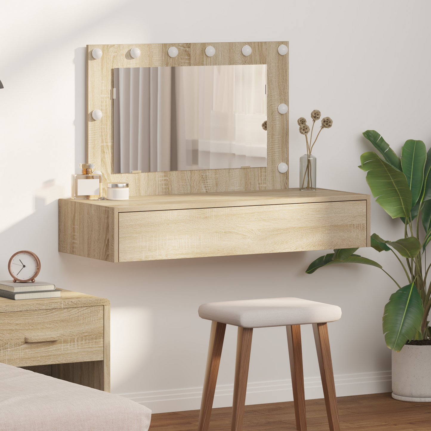 Dressing Table Brown 100 x 40 x 70 cm Engineered Wood