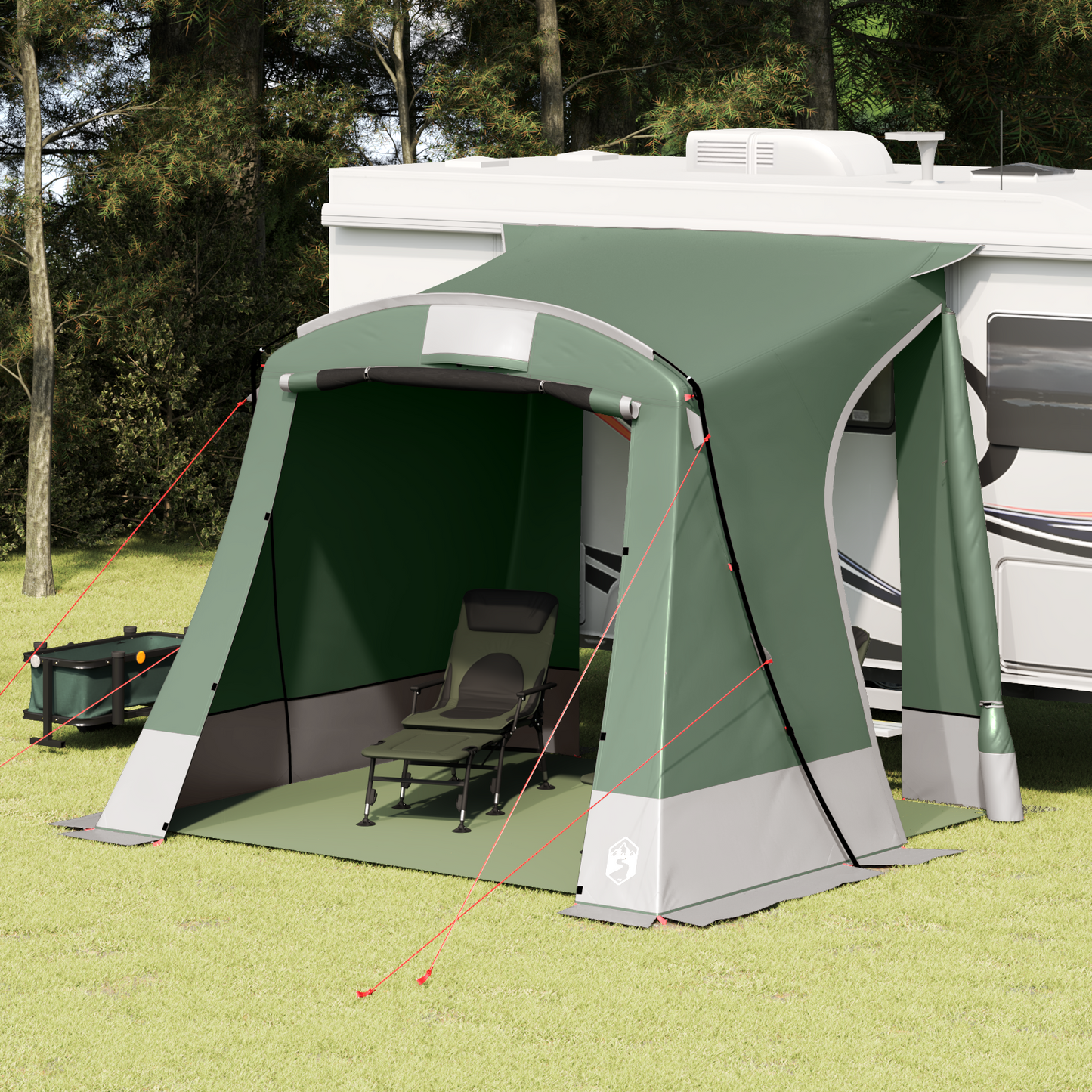 Tailgate Tent -Person 285 x 255 x 245 cm Green Taffeta