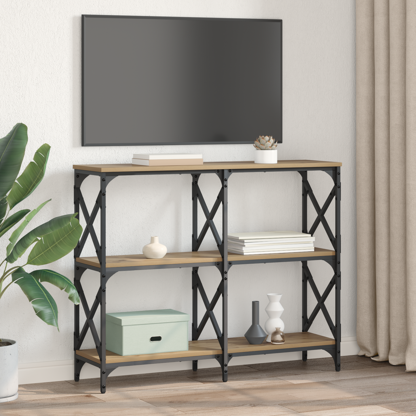 Console Table Artisan Oak 100 x 28 x 80.5 cm Engineered Wood
