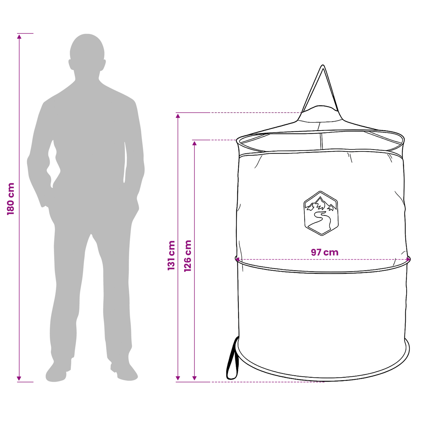 Pop-up Toilet Tent with Hanging Rope Green 97 x 126 cm